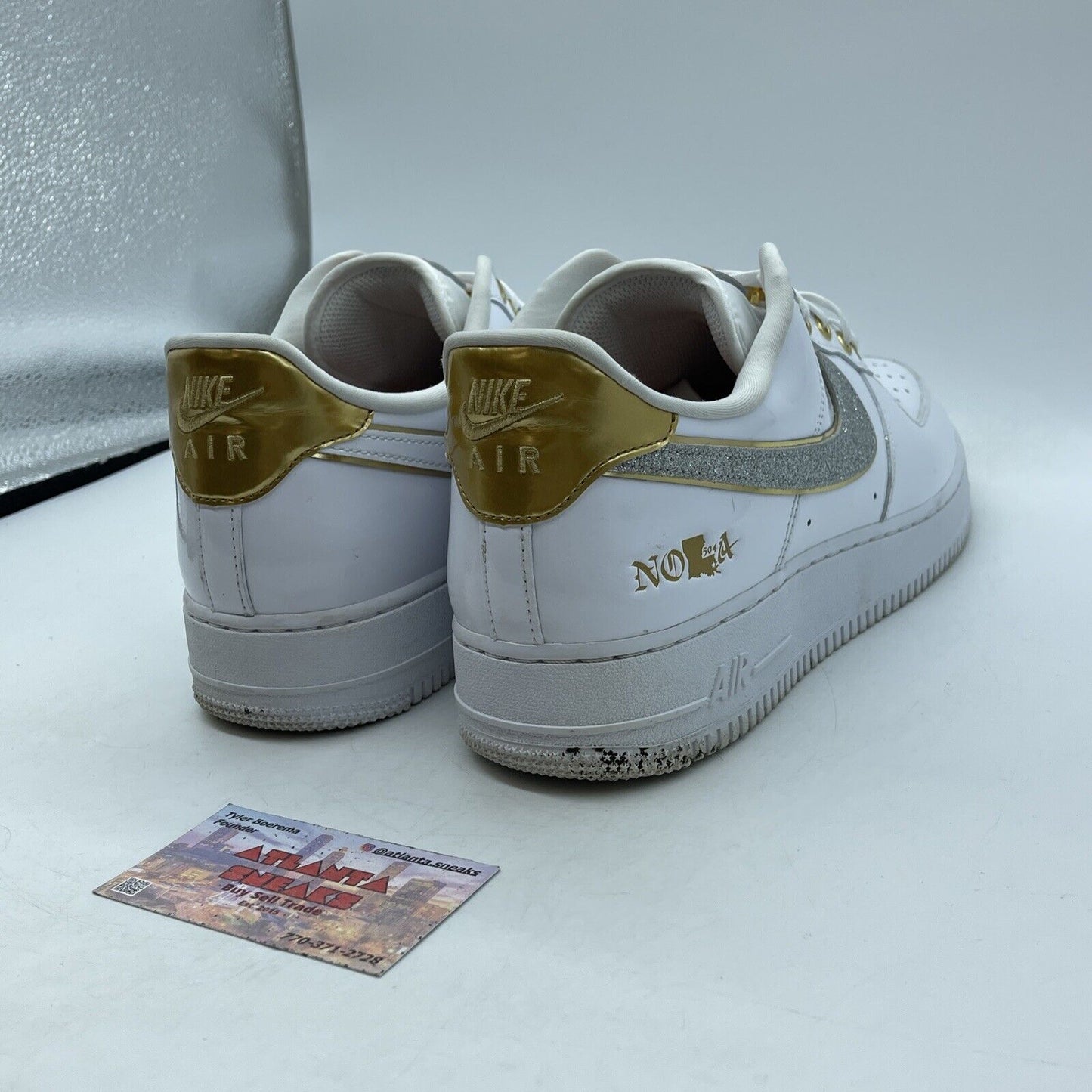 Size 11.5 - Nike Air Force 1 Low NOLA White Gold Leather (DZ5425-100)