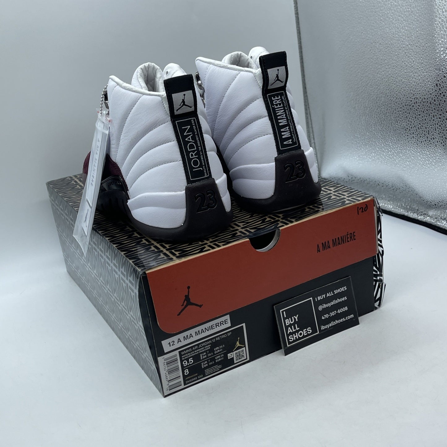 Size 9.5W - Jordan 12 Retro SP x A Ma Maniere Mid White Suede (DV6989-100)