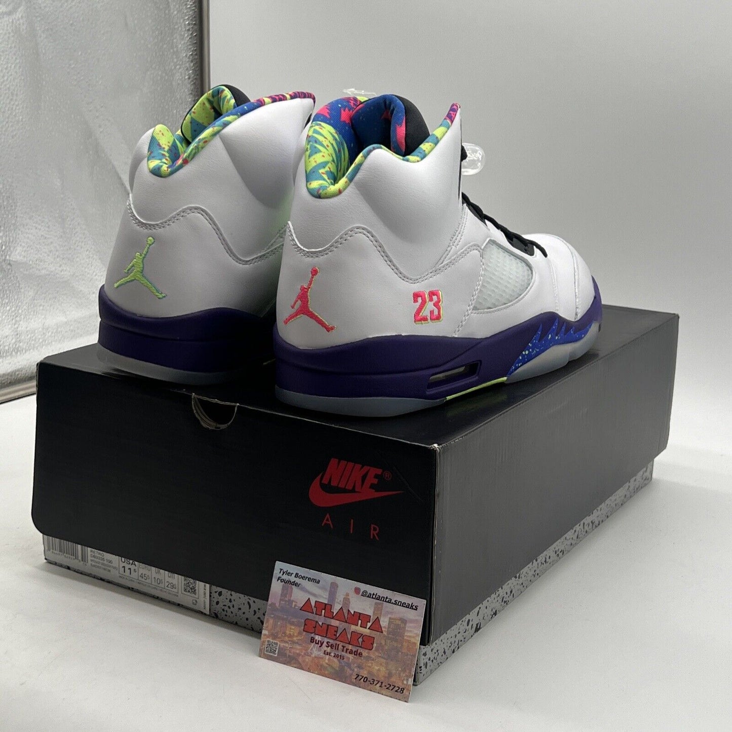 Size 11.5 - Jordan 5 Retro Alternate Bel-Air 2020 Green Purple (DB3335-100)