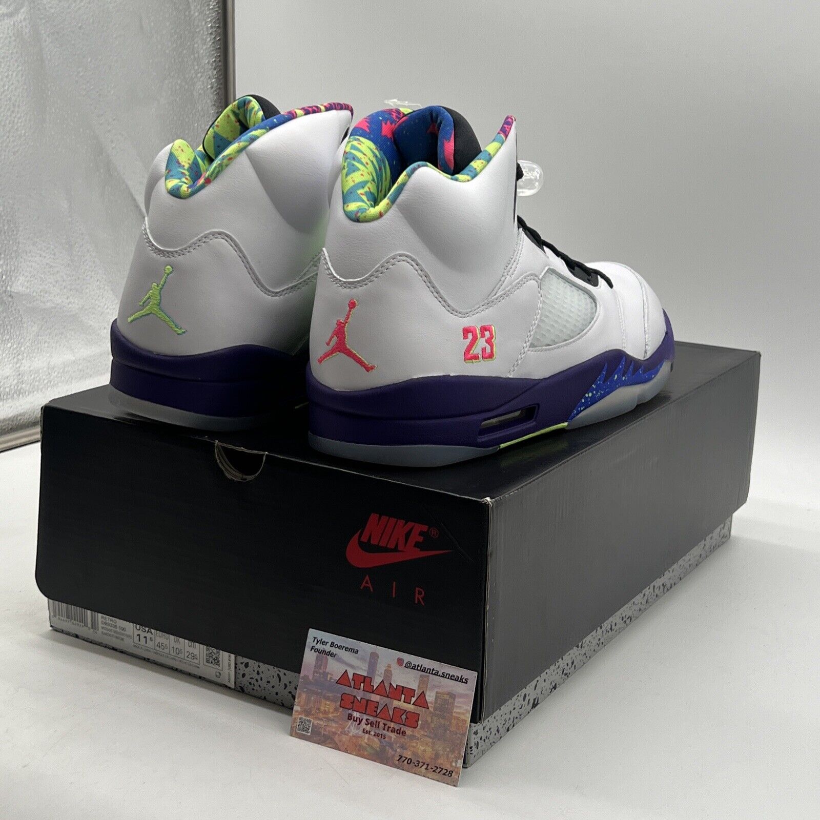 Size 11.5 - Jordan 5 Retro Alternate Bel-Air 2020 Green Purple (DB3335-100)