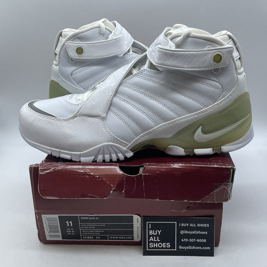 Size 11 - Nike Zoom Vick 3 White Metallic Silver (311845-111)