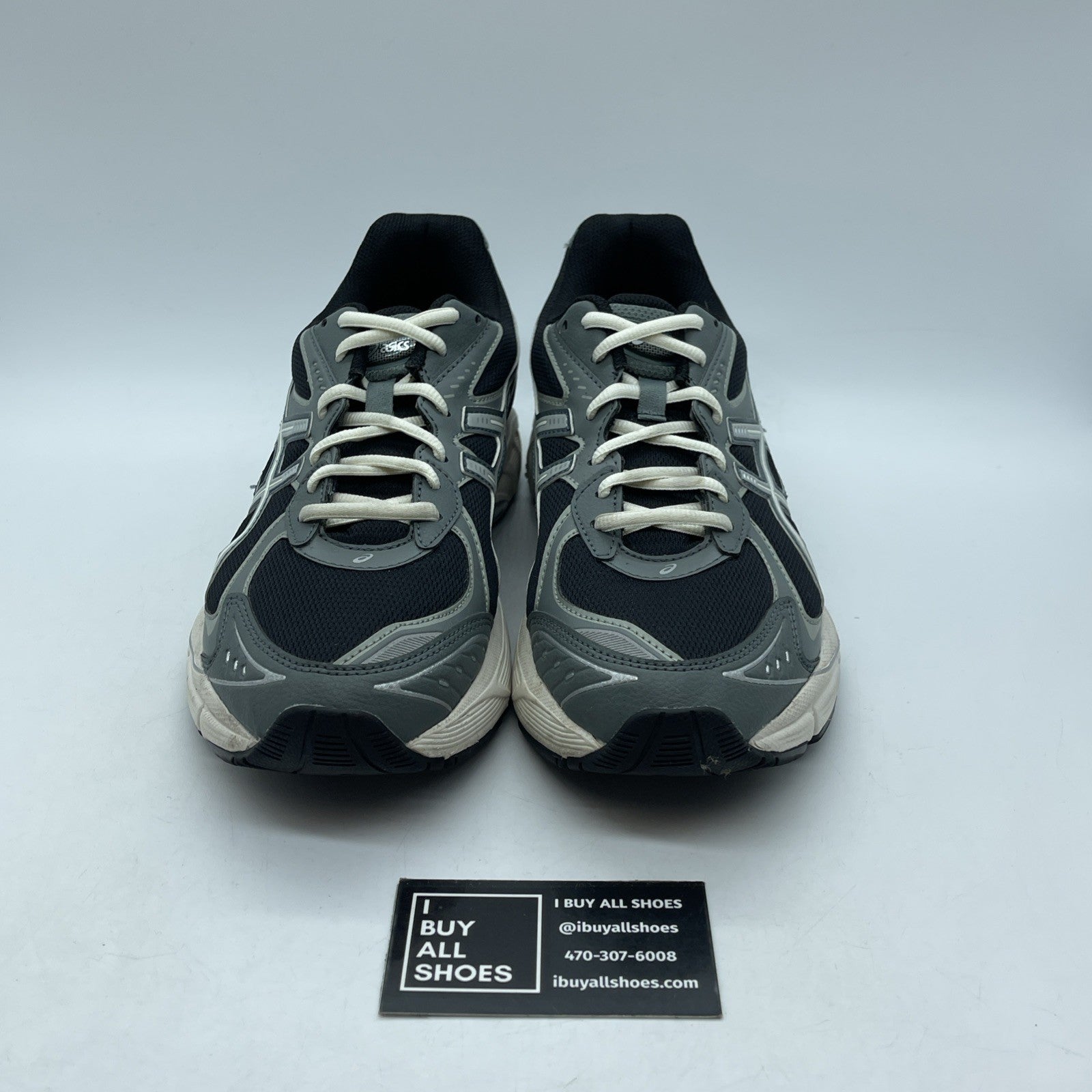 Size 9 - Asics GT-2160 Black / Seal Grey White Suede Leather (F961123)