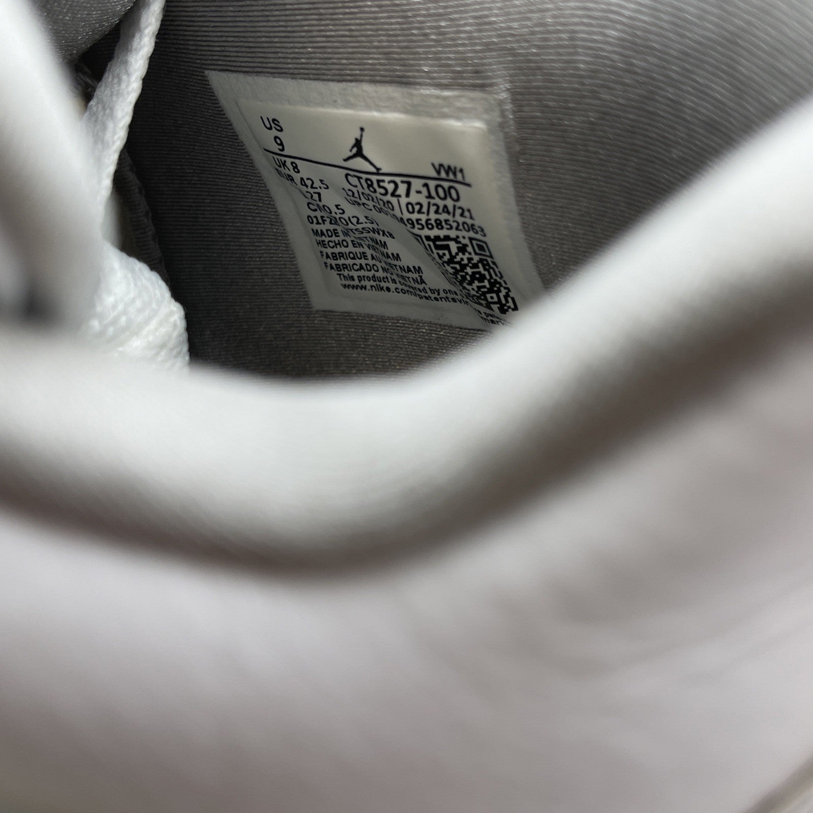 Size 9 - Jordan 4 Retro Mid White Oreo Grey Leather (CT8527-100)