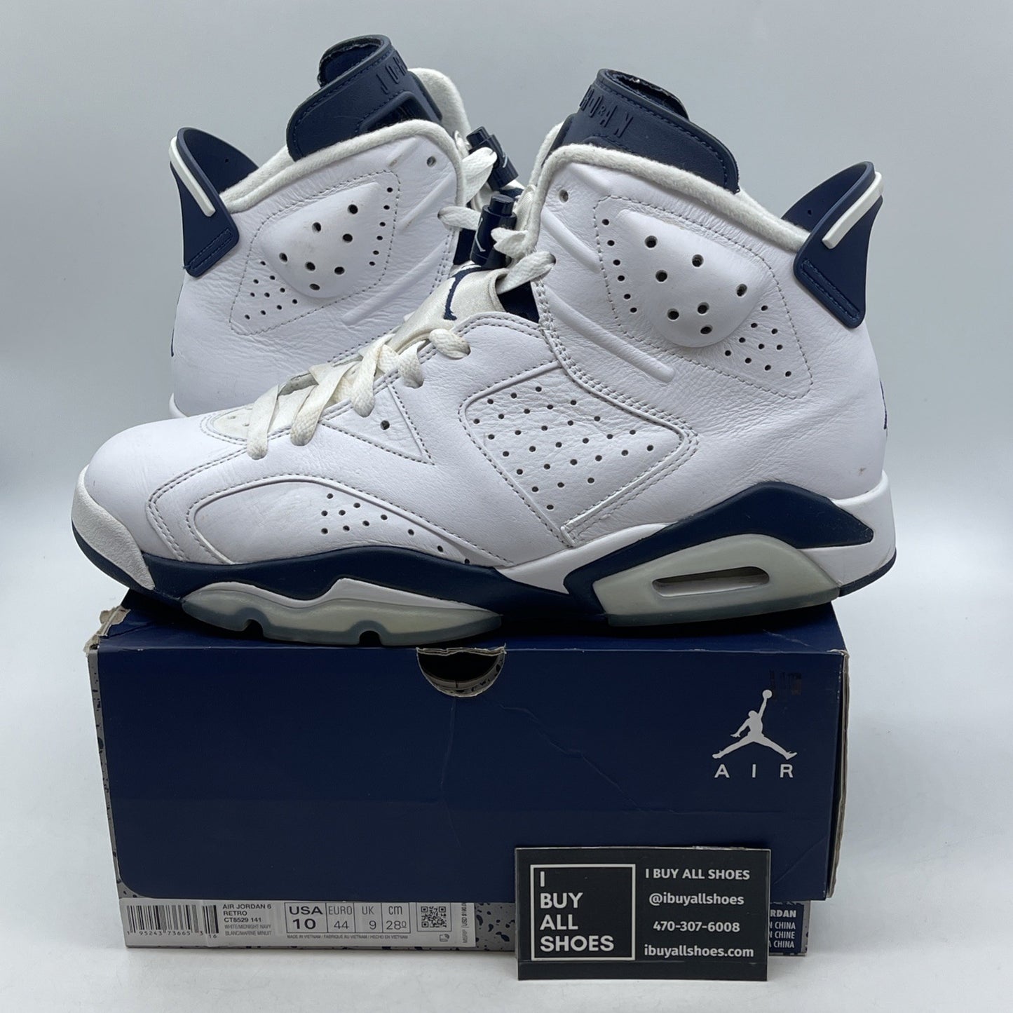 Size 10 - Air Jordan 6 Retro Midnight Navy (CT8529-141)