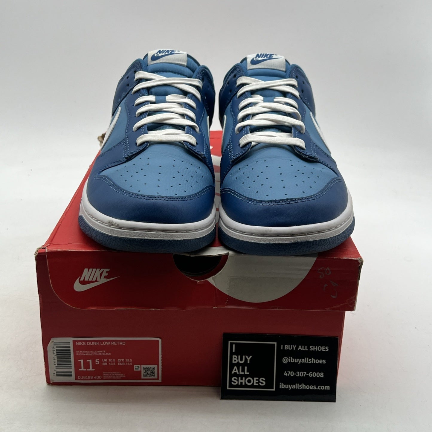Size 11.5 - Nike Dunk Low Dark Marina Blue (DJ6188-400)