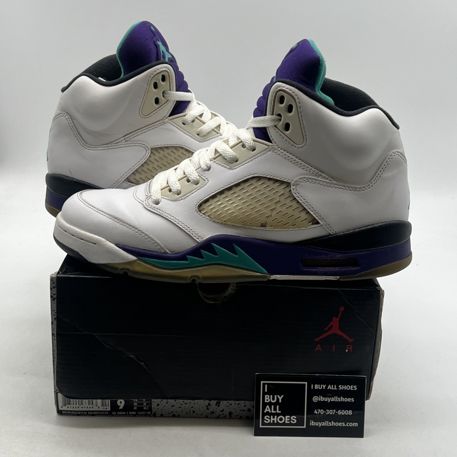 Size 9 - Air Jordan 5 Retro Grape 2013 (136027-108)