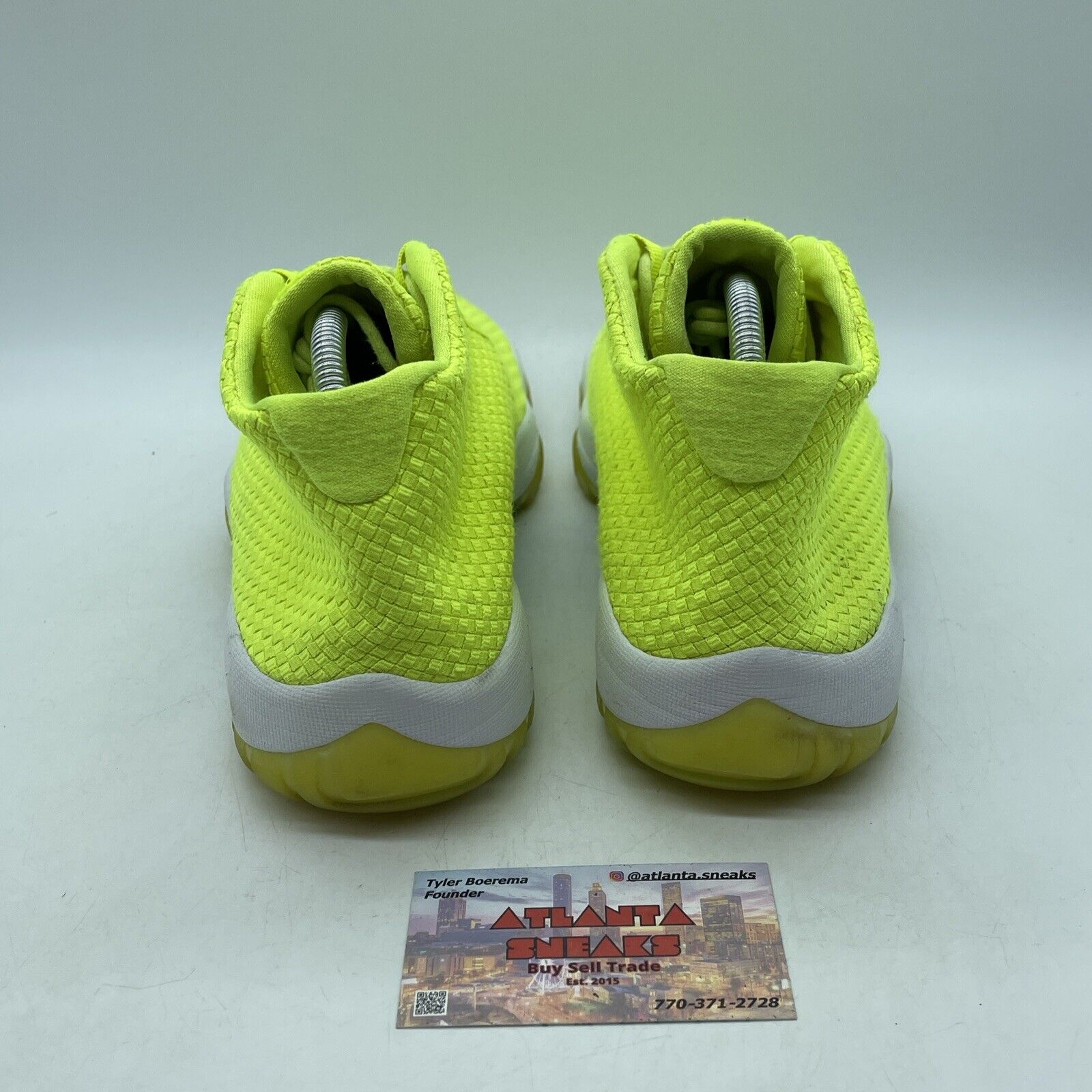 Size 9.5 - Air Jordan Future Volt Neon Yellow Suede White (656503-720)