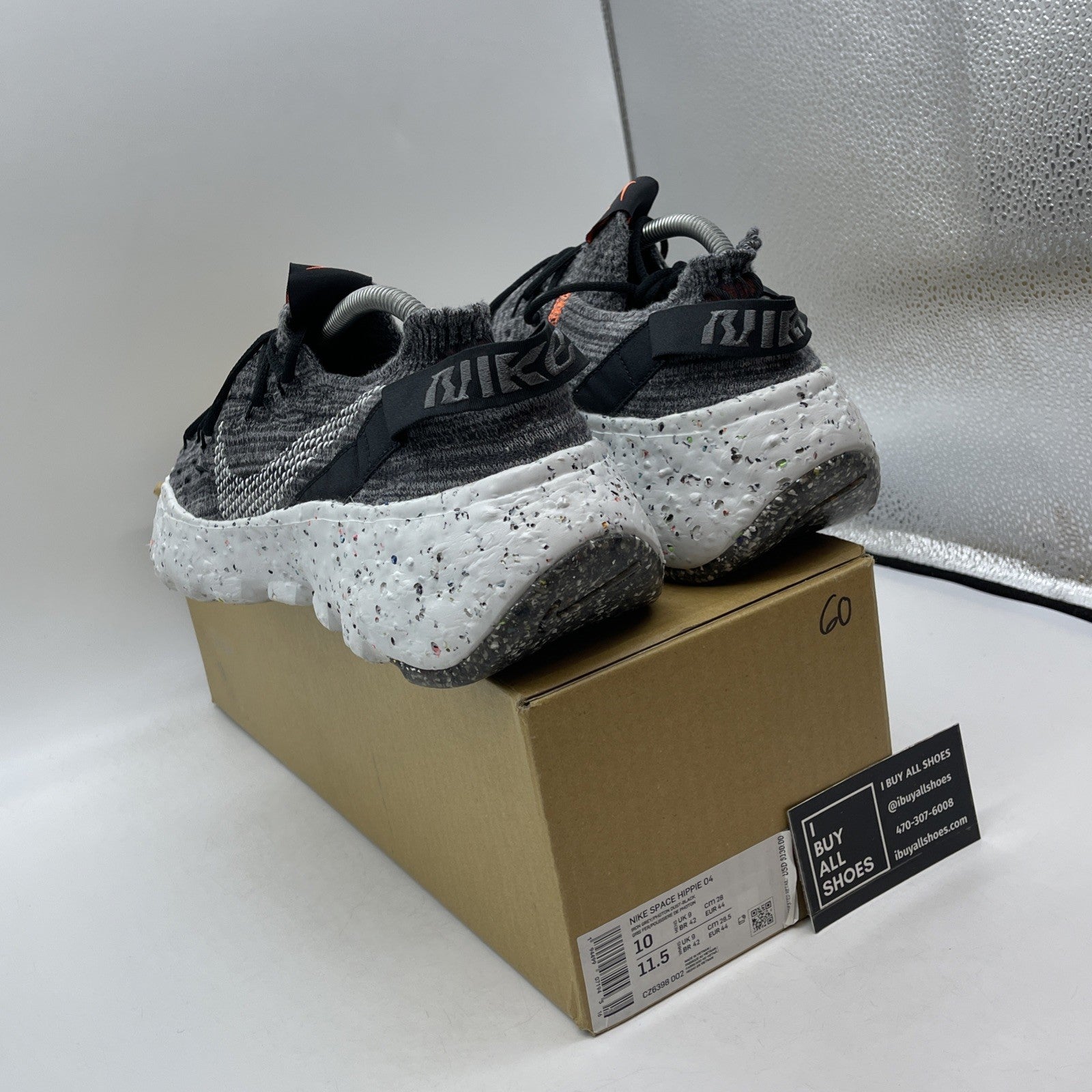 Size 10 - Nike Space Hippie 04 Iron Grey Black Suede (CZ6398-002)