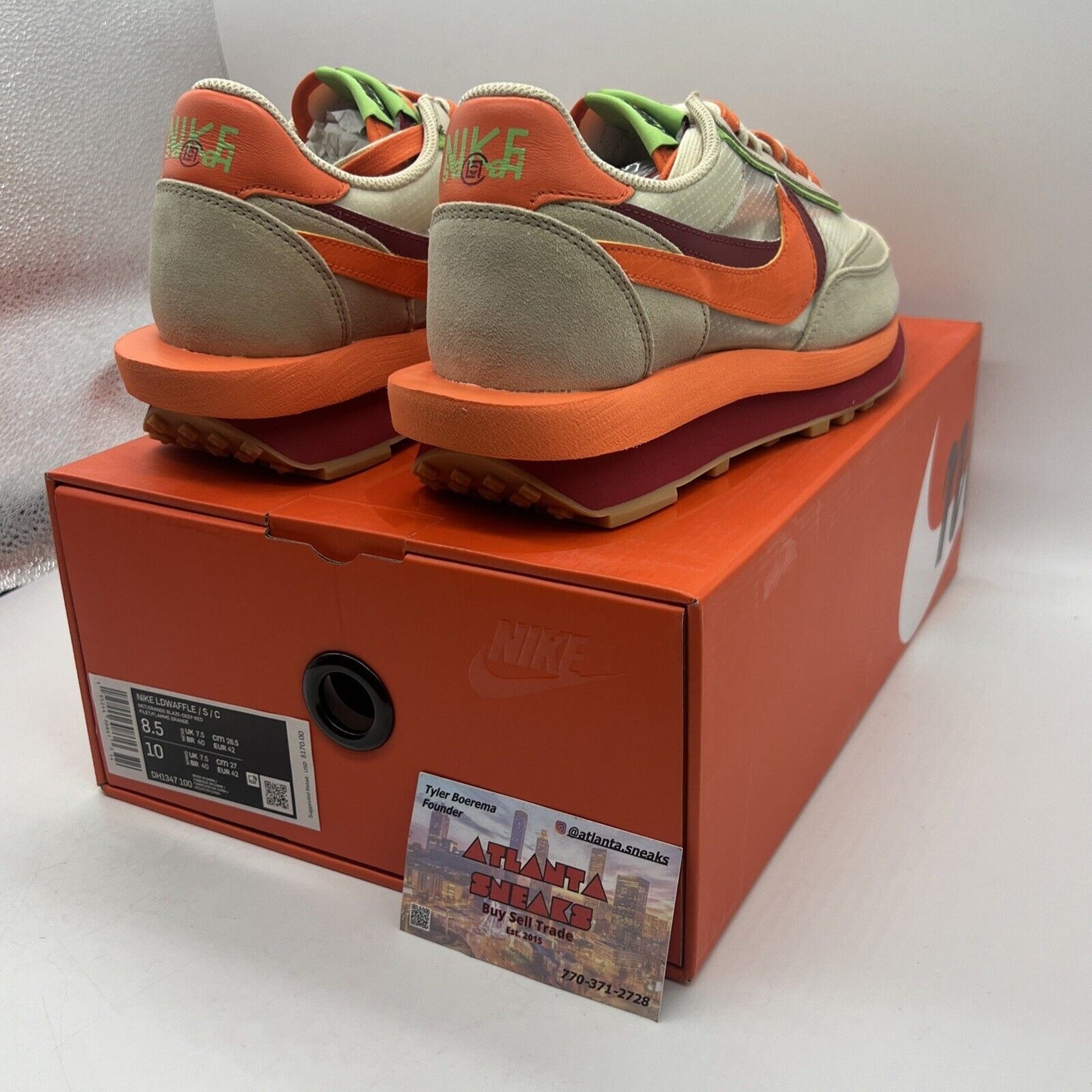 Size 8.5 - Nike LDWaffle Deep Red/Green Bean/Orange Blaze Brand New