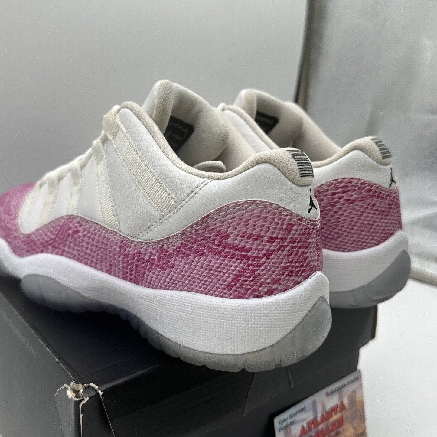 Size 7 2013 Air Jordan 11 Retro Low Snakeskin 580521108 ICY OG ALL PINK SNAKE