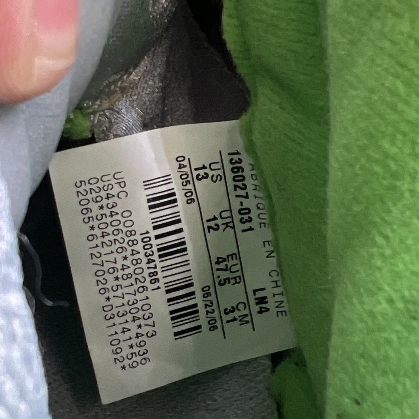 Size 13 - Air Jordan 5 Retro 2006 Green Bean (136027-031)