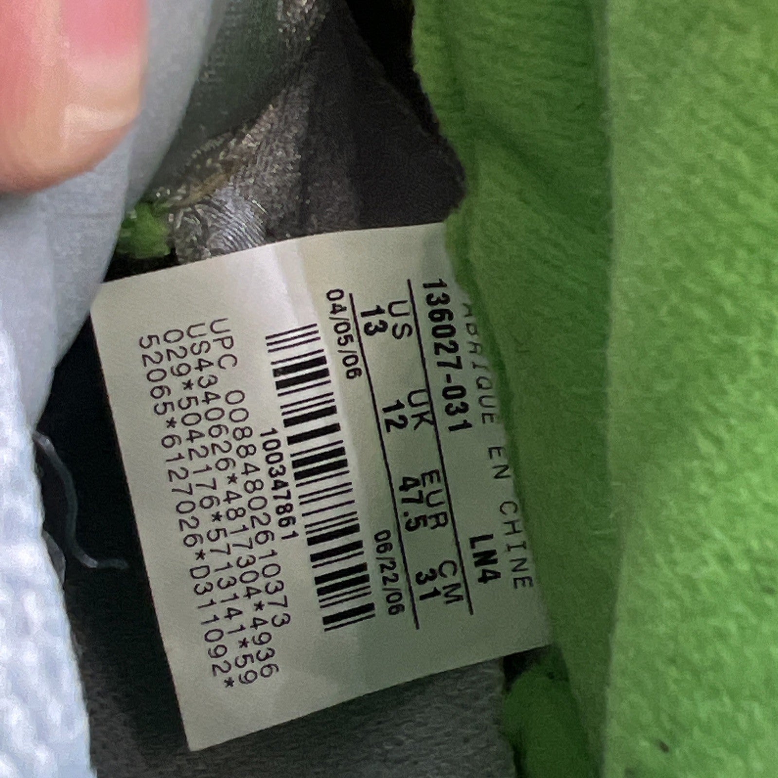 Size 13 - Air Jordan 5 Retro 2006 Green Bean (136027-031)