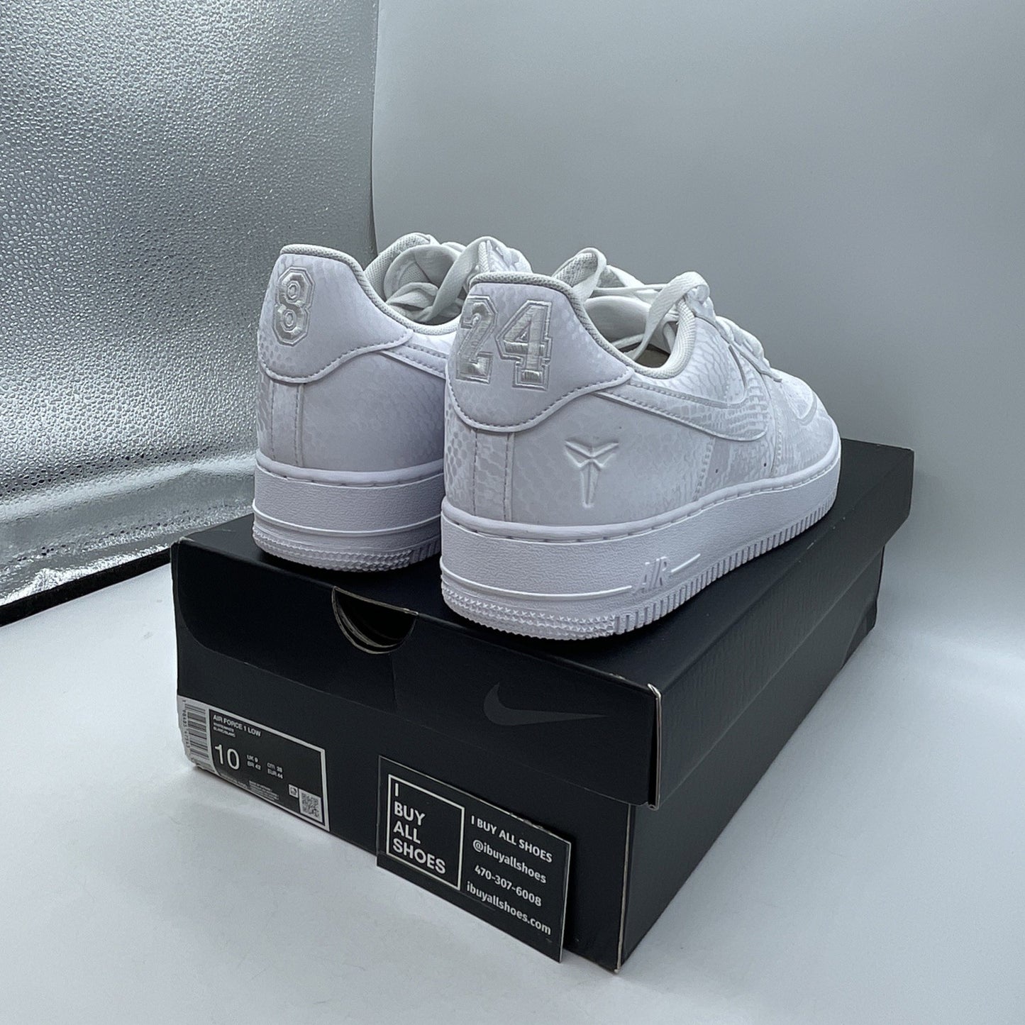 Size 10 - Nike Kobe Bryant x Air Force 1 Low Forever White (IB0018-100)