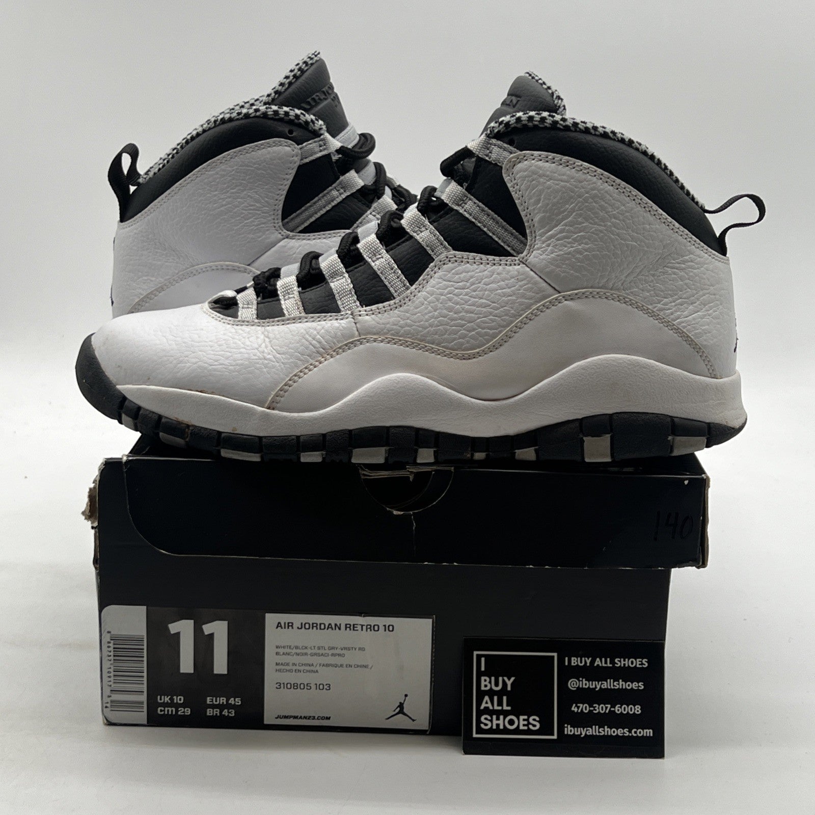 Size 11 - Air Jordan 10 Retro 2013 Steel (310805-103)