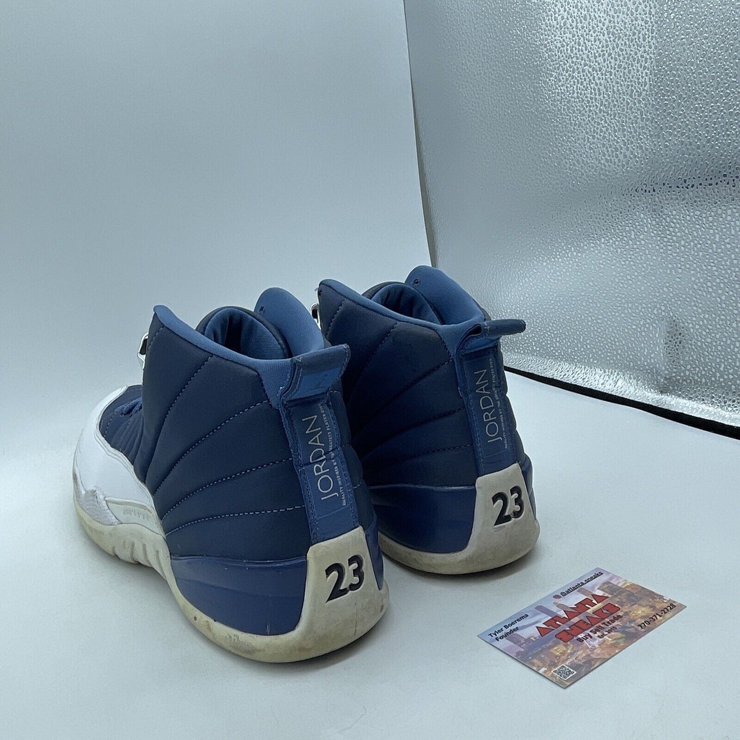 Size 11 - Jordan 12 Retro Indigo 2020 Blue White Silver Leather (130690-404)