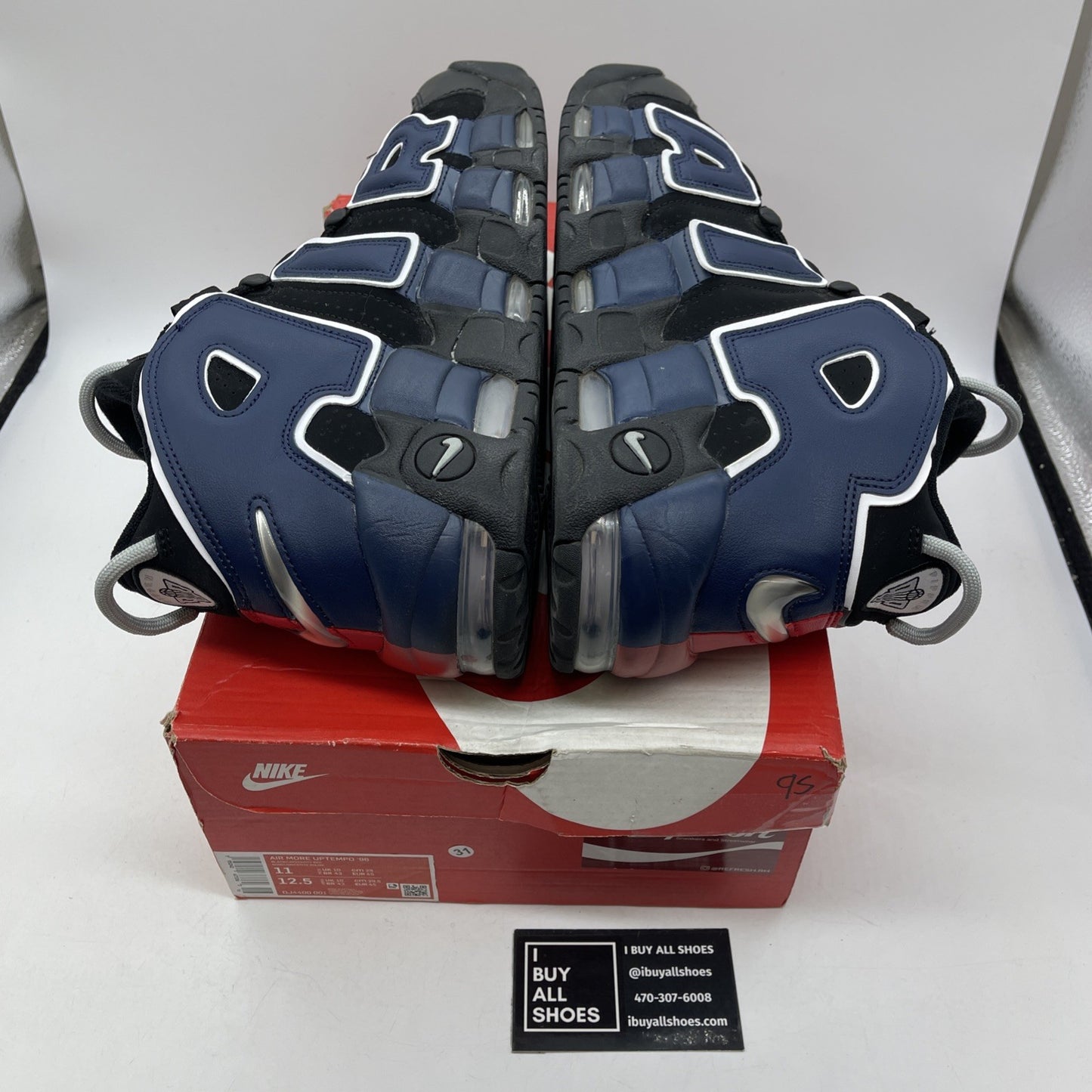 Size 11 - Nike Air More Uptempo '96 Split Black Blue Red Leather (DJ4400-001)