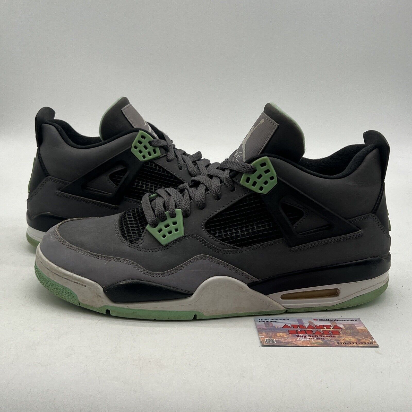 Size 13 - Air Jordan 4 Retro Green Glow 2013 (308497-033)