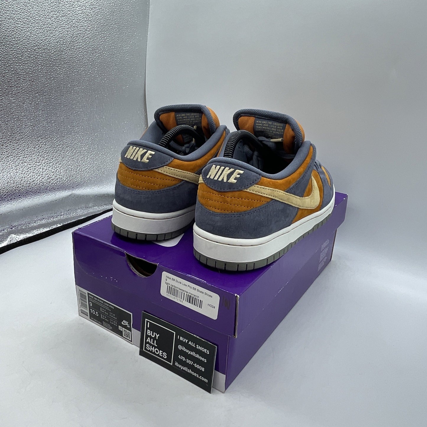 Size 9 - Nike Dunk SB Low Light Carbon Monarch (HF3063-002)