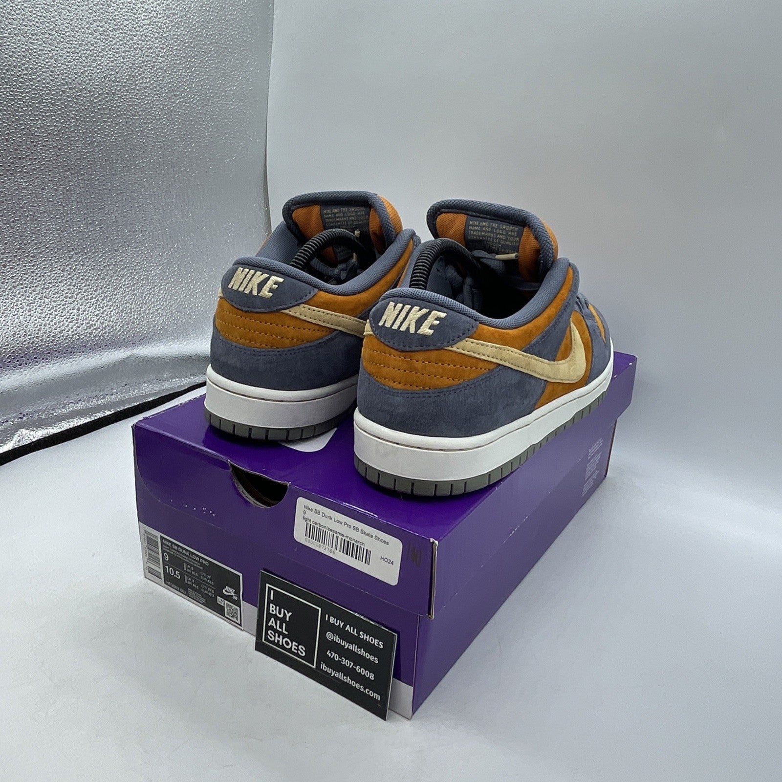 Size 9 - Nike Dunk SB Low Light Carbon Monarch (HF3063-002)
