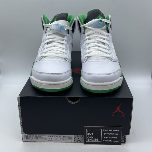 Size 11W - Air Jordan 5 Retro Lucky Green White Leather