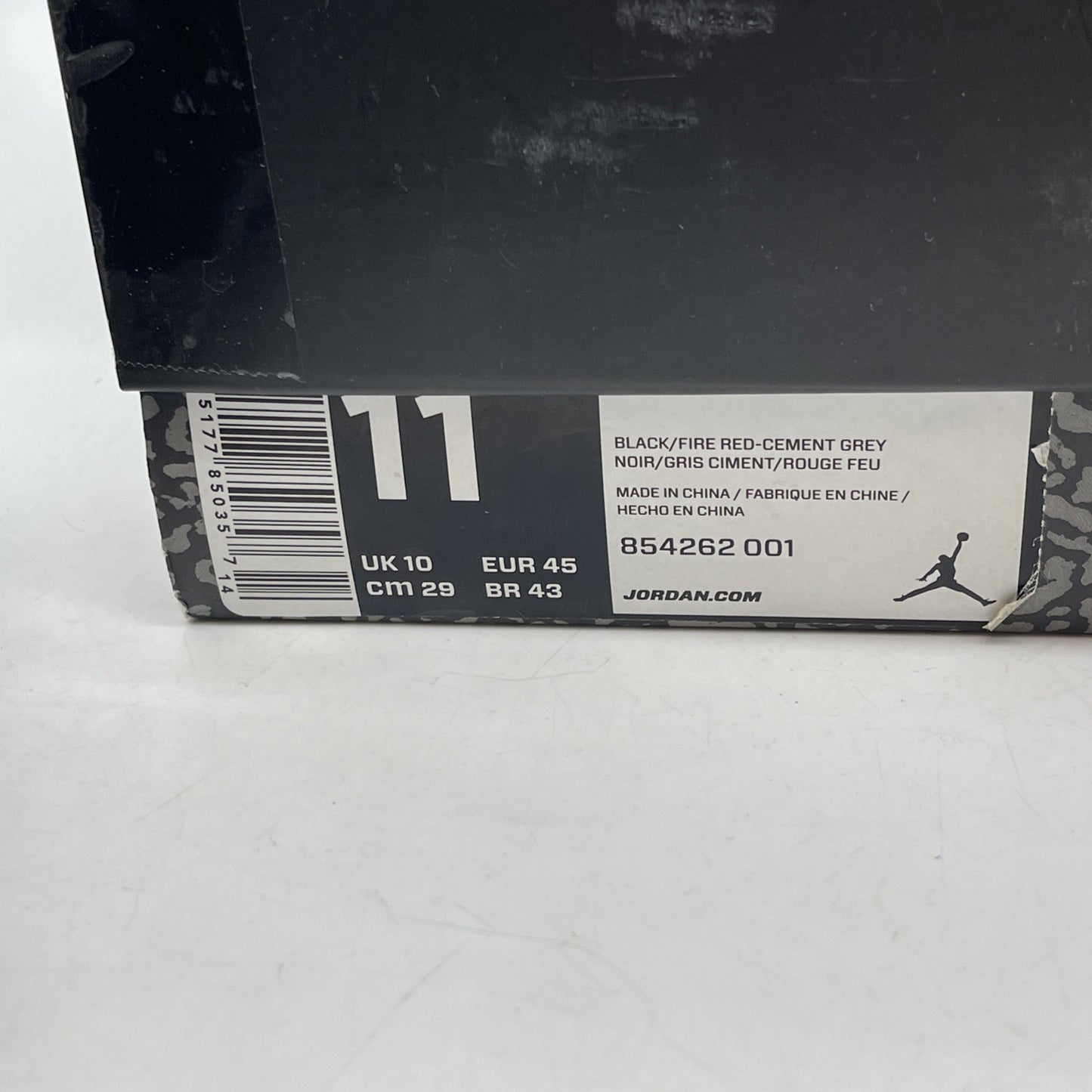 Size 11 - Jordan 3 Retro OG Mid Black Cement Grey Suede Leather (854262-001)