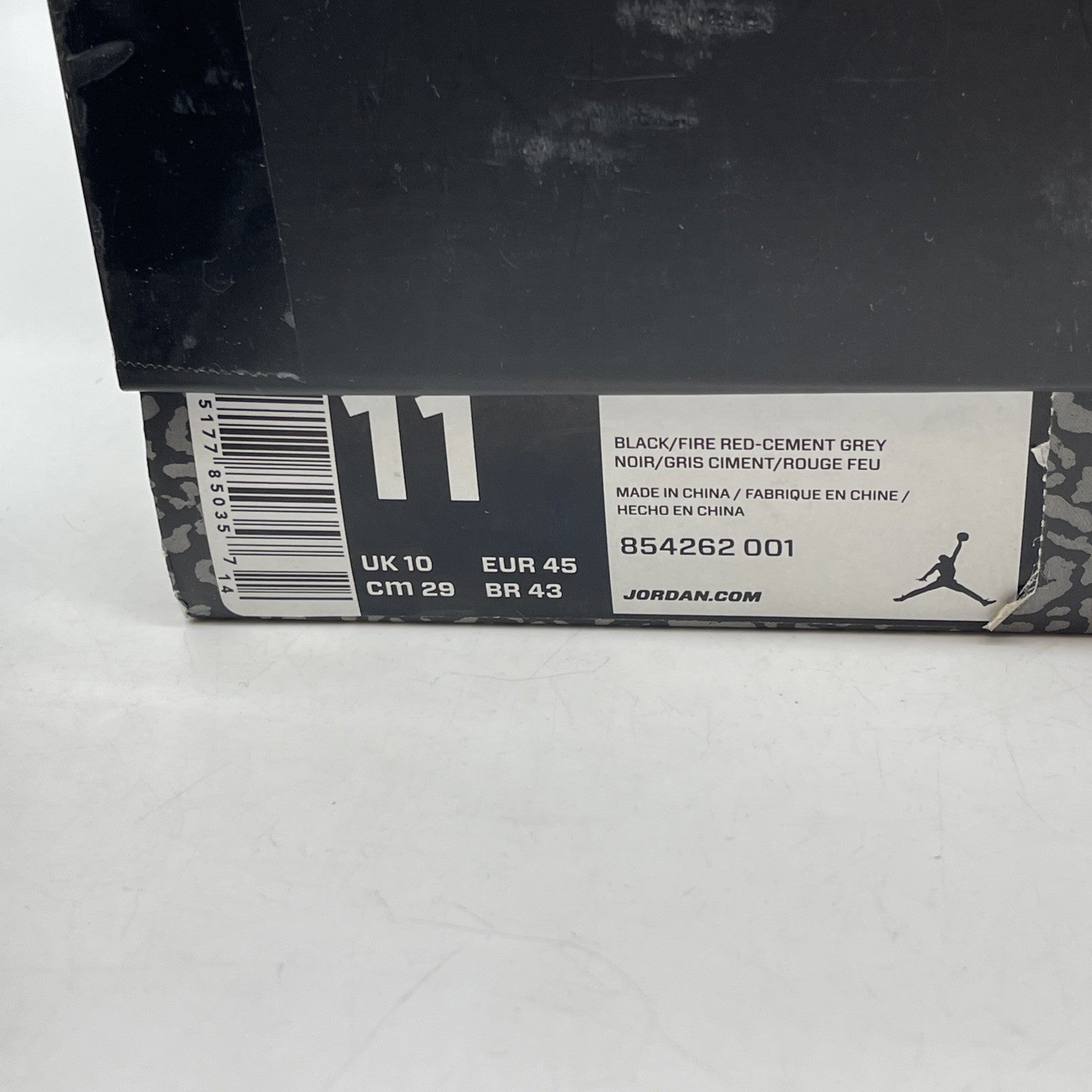 Size 11 - Jordan 3 Retro OG Mid Black Cement Grey Suede Leather (854262-001)