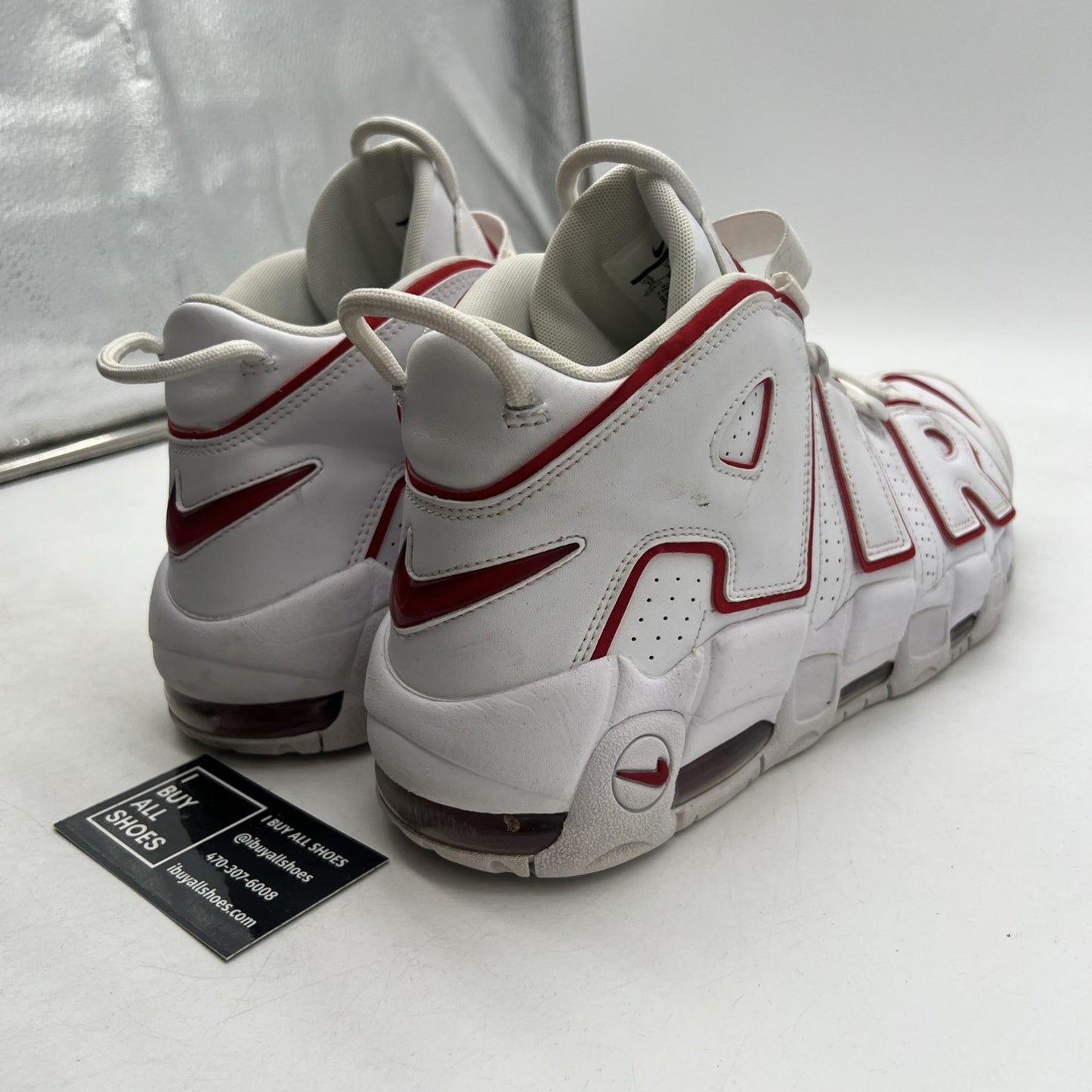 Size 12 - Nike Air More Uptempo White Varsity Red 2018 (921948-102)