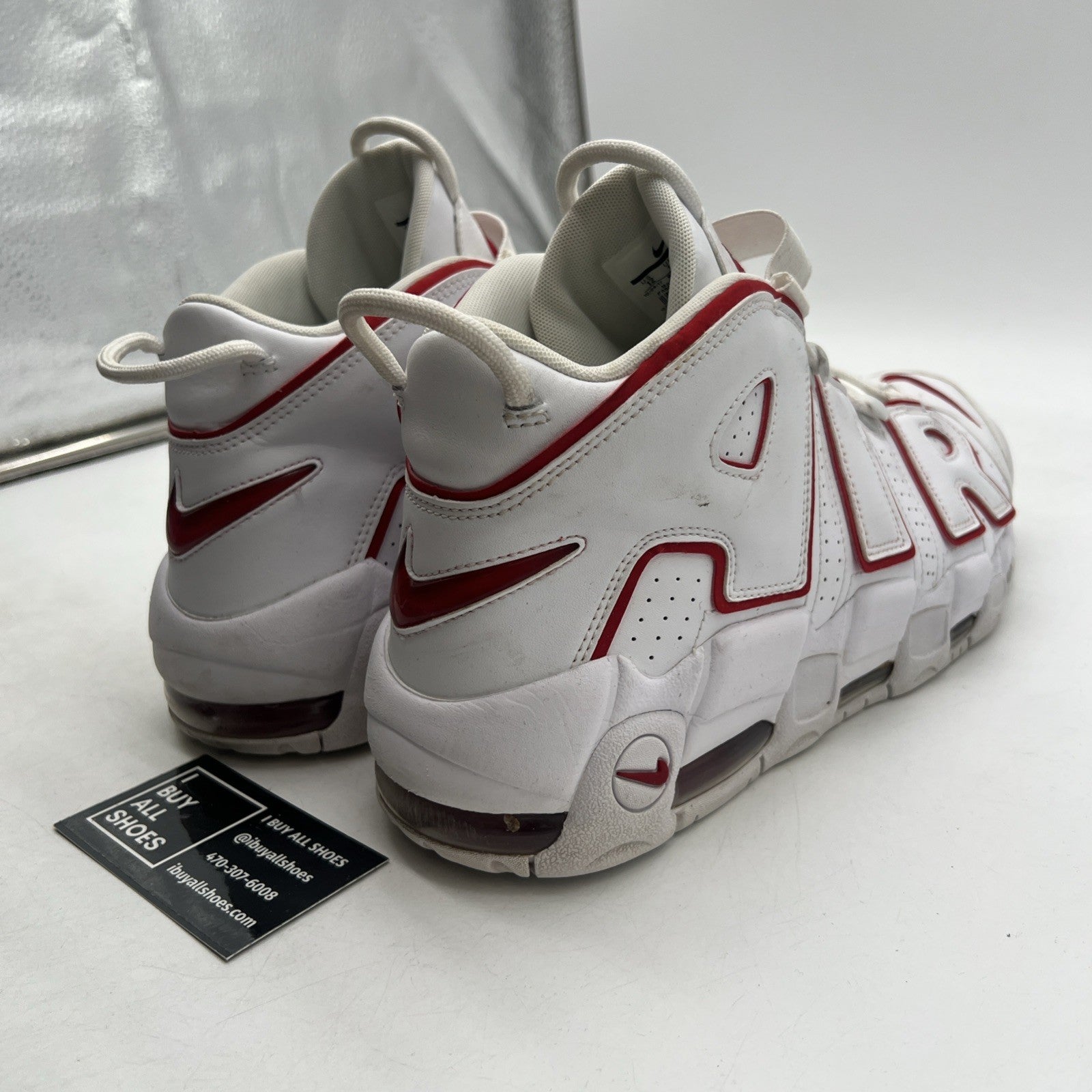 Size 12 - Nike Air More Uptempo White Varsity Red 2018 (921948-102)