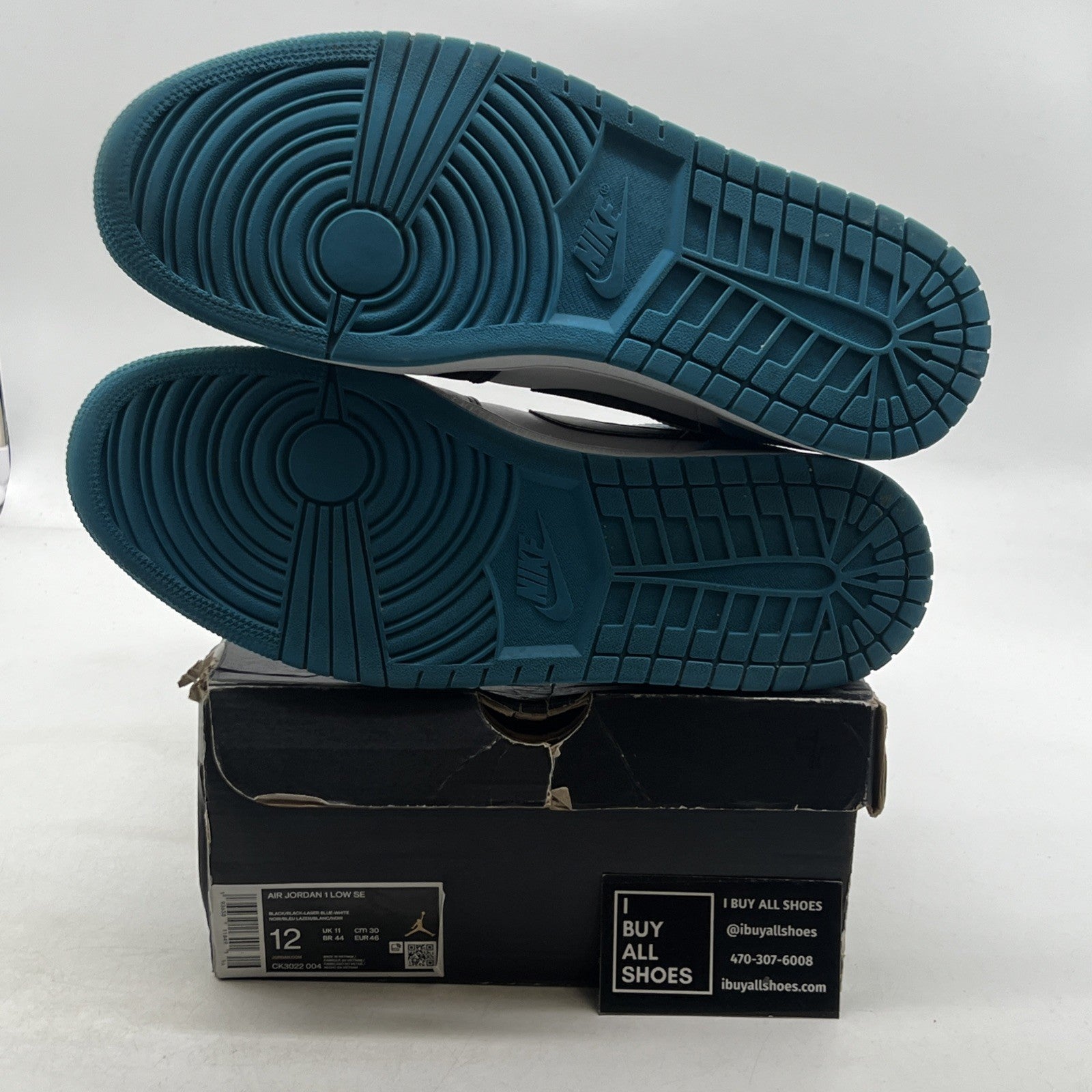 Size 12 - Air Jordan 1 SE Low Laser Blue (CK3022-004)