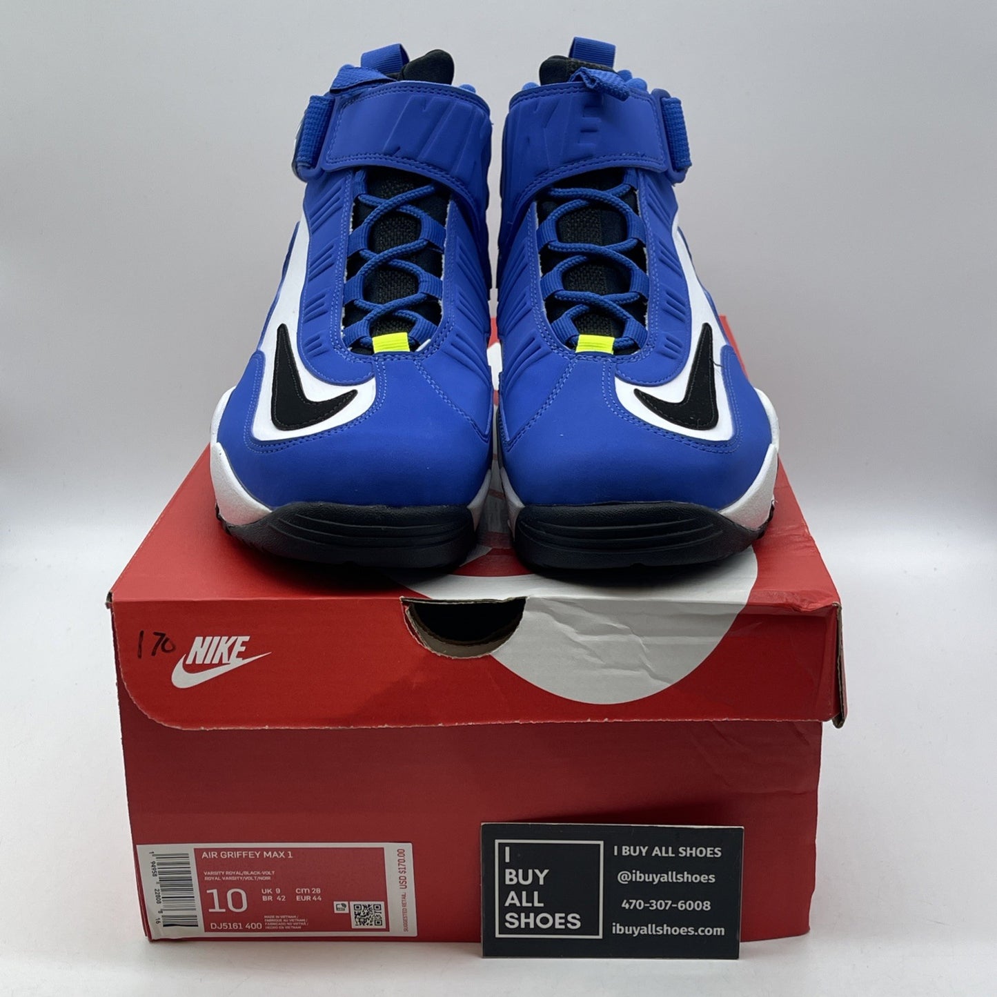 Size 10 - Nike Air Griffey Max 1 2021 Varsity Royal White Suede (DJ5161-400)