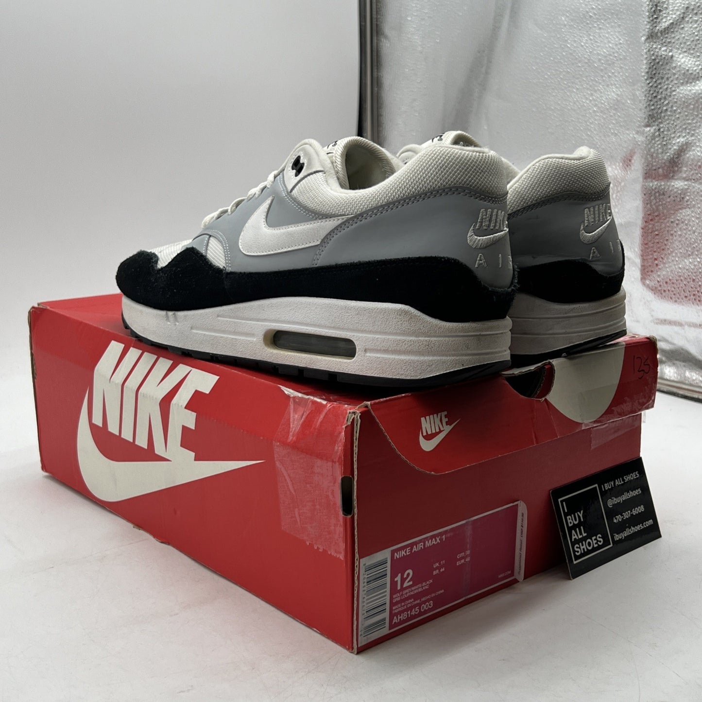 Size 12 - Nike Air Max 1 Wolf Grey (AH8145-003)