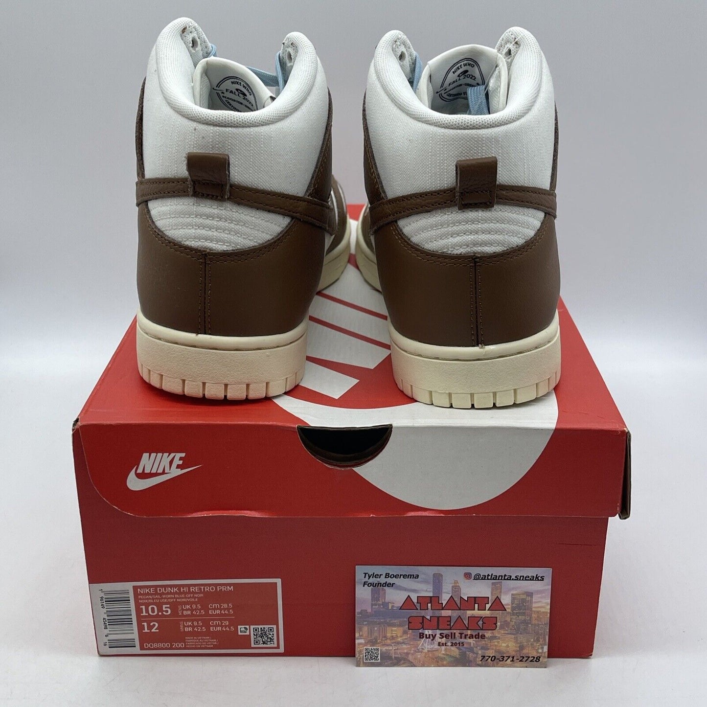 Size 10.5 - Nike Dunk Vintage High Certified Fresh - Pecan White (DQ8800-200)