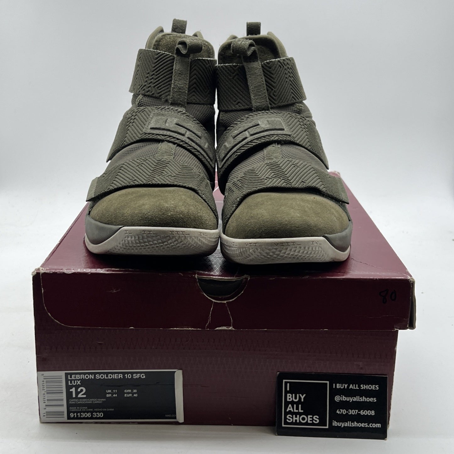 Size 12 - Nike LeBron Soldier 10 SFG LUX Cargo Khaki (911306-330)