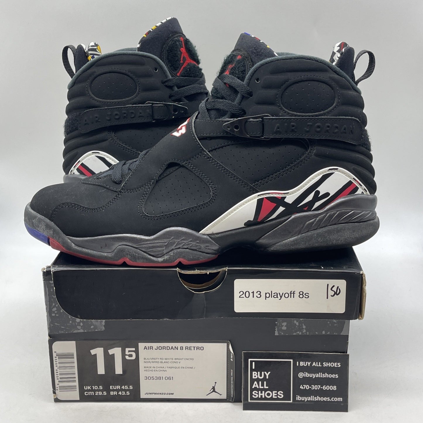 Size 11.5 - Air Jordan 8 Retro 2007 Playoff (305381-061)
