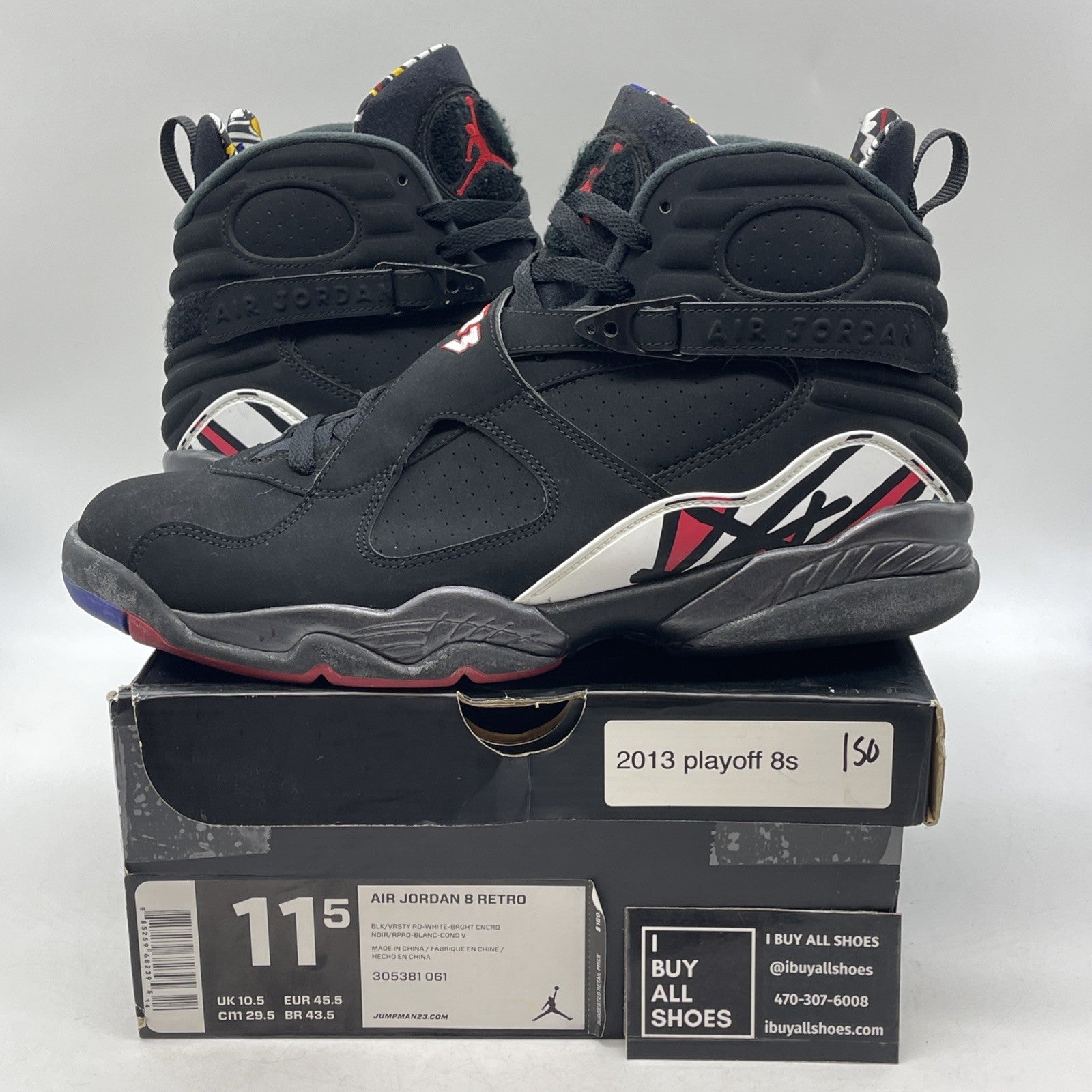 Size 11.5 - Air Jordan 8 Retro 2007 Playoff (305381-061)