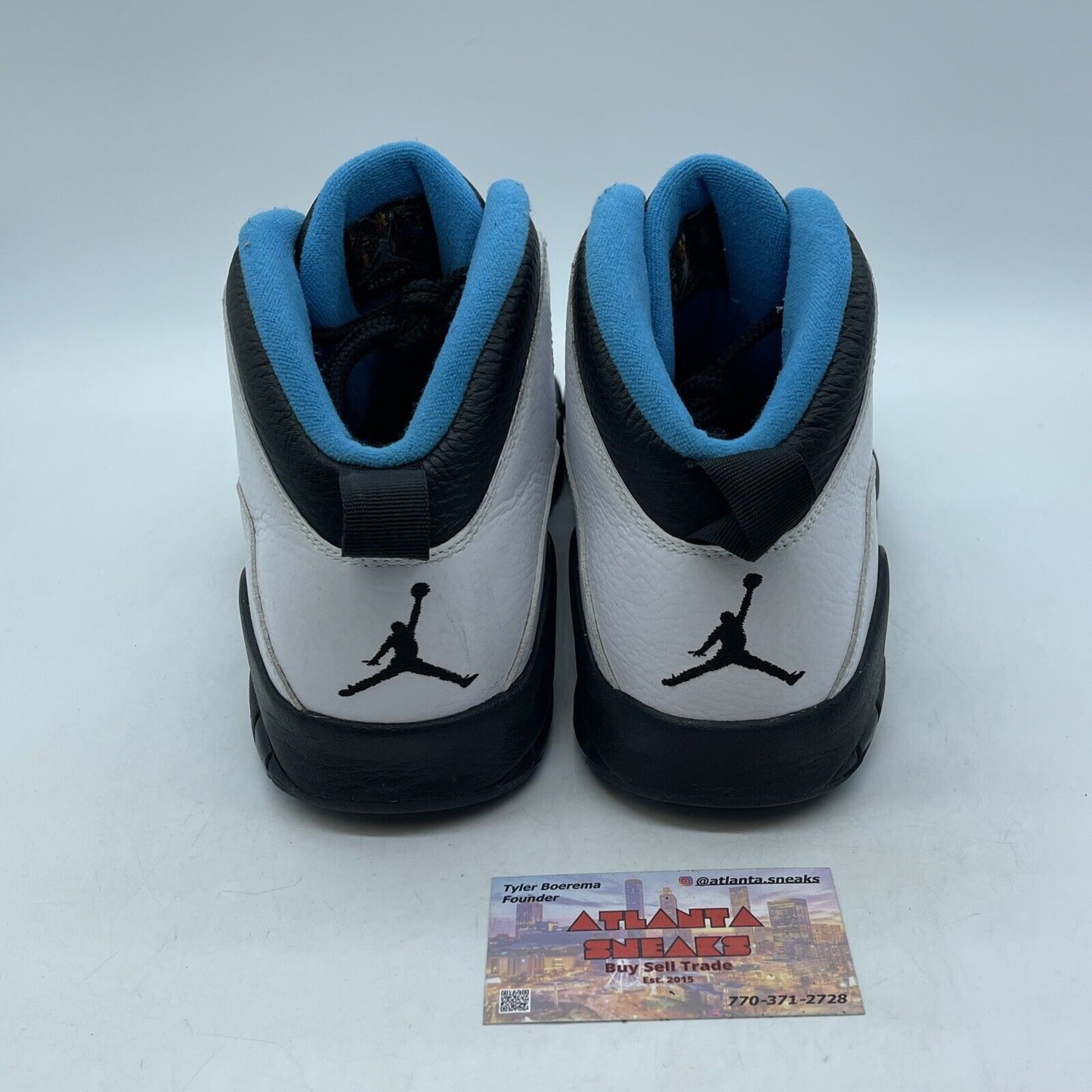 Size 10.5 - Air Jordan 10 Retro 2014 Powder Blue White Leather (310805-106)