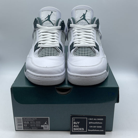 Size 10.5 - Air Jordan 4 Retro Oxidized Green White Leather (FQ8138-103)