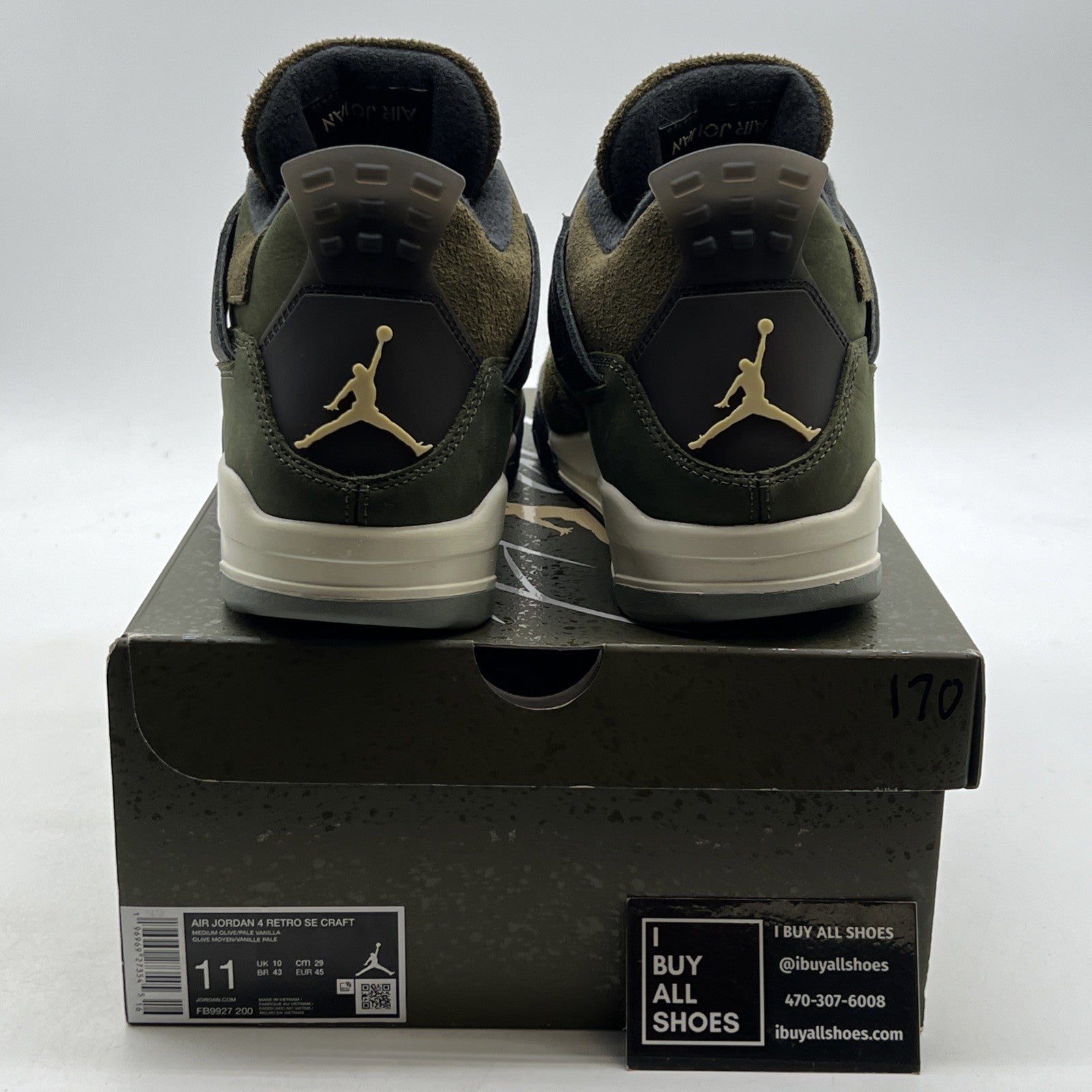 Size 11 - Air Jordan 4 SE Retro Low Craft - Olive (FB9927-200)