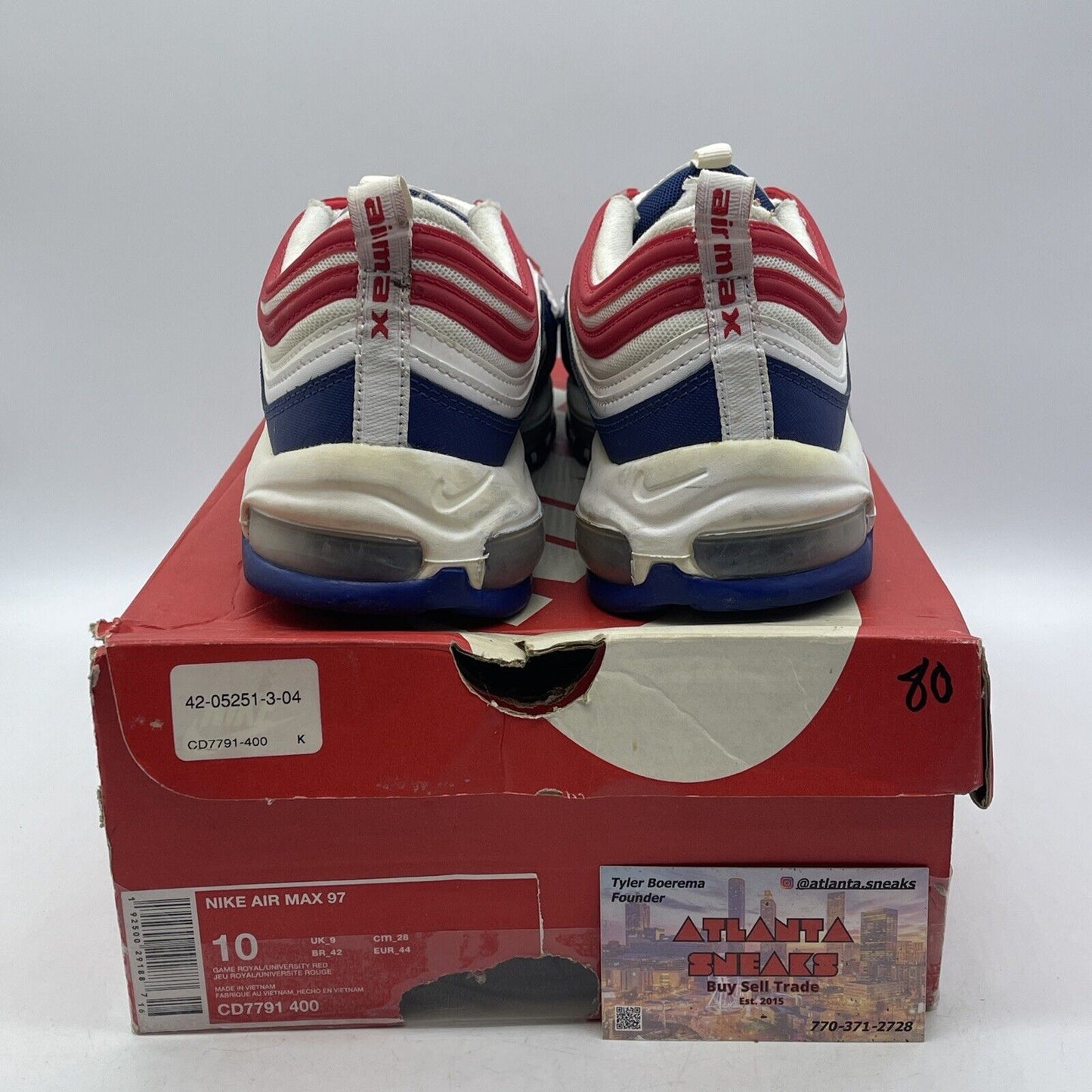 Size 10 - Nike Air Max 97 City Pride Dallas Away Suede Leather (CD7791-400)