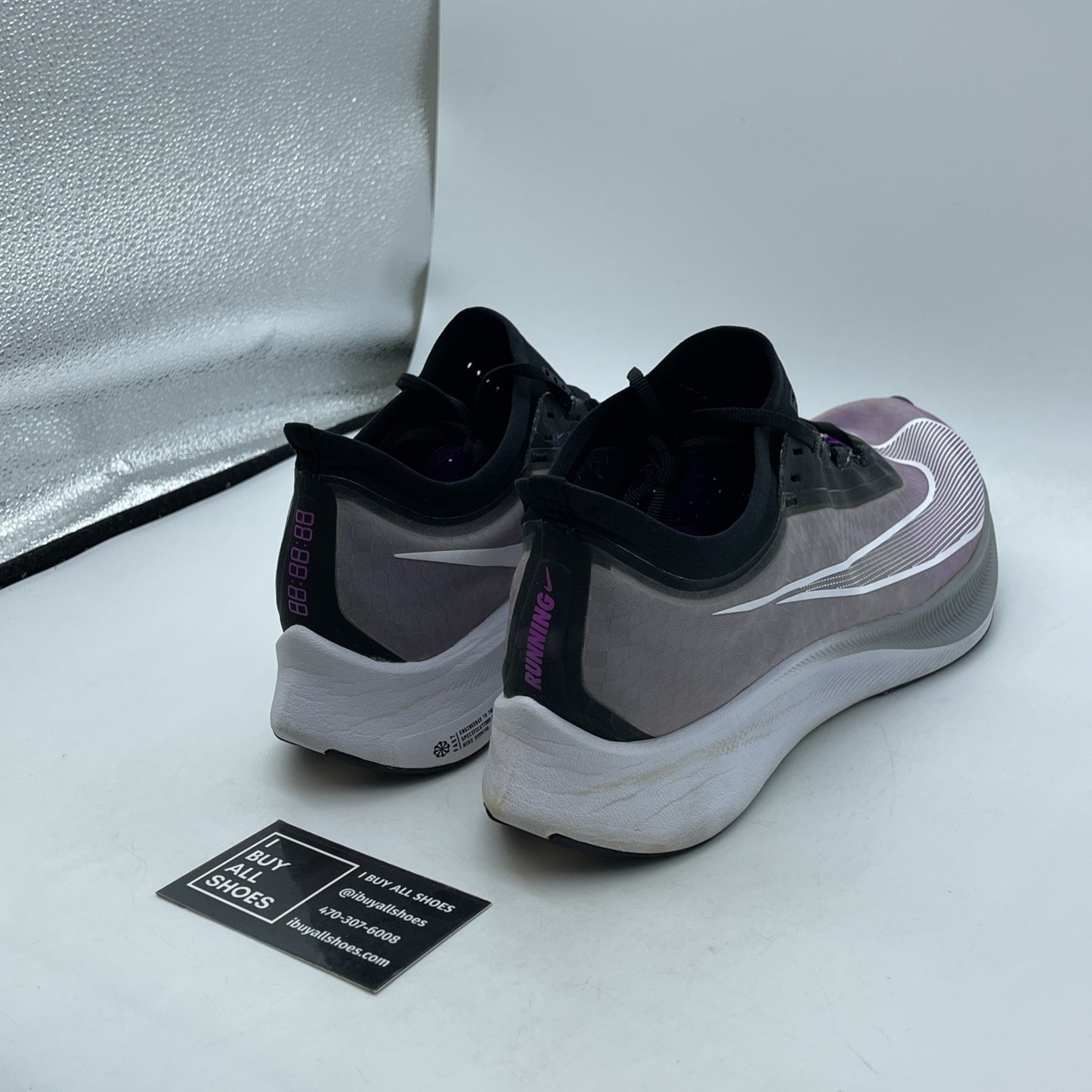 Size 10.5 - Nike Zoom Fly 3 Hyper Violet Black Suede Leather (AT8240-500)
