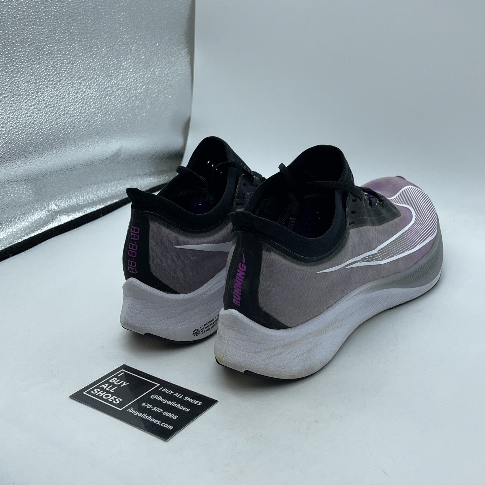 Size 10.5 - Nike Zoom Fly 3 Hyper Violet Black Suede Leather (AT8240-500)