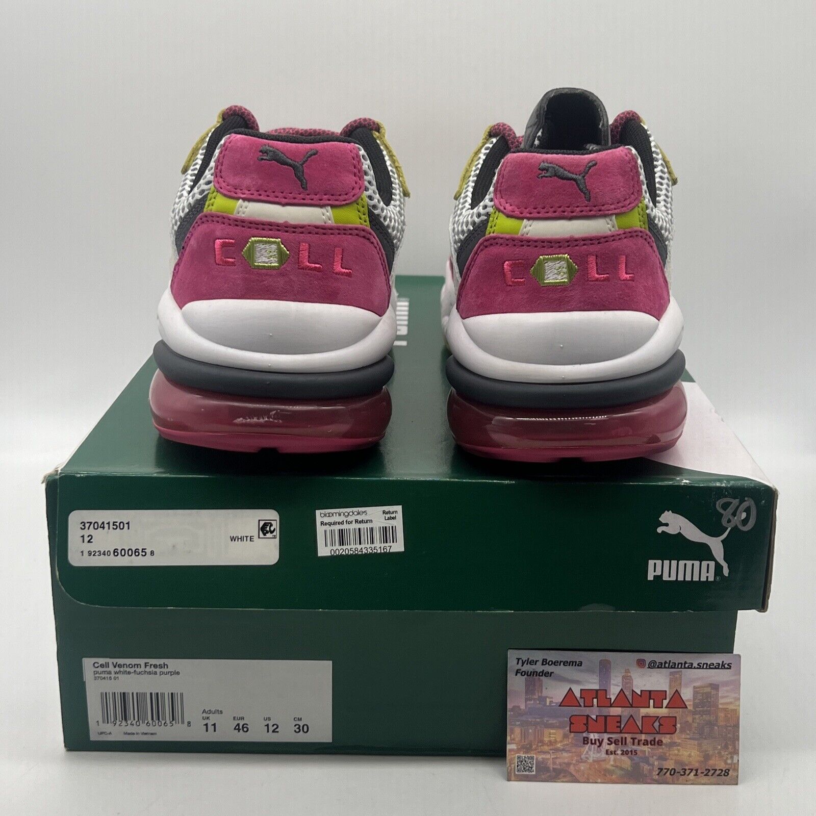 Size 11 - PUMA Cell Venom Fresh Pink White Black Suede  (370415-01)