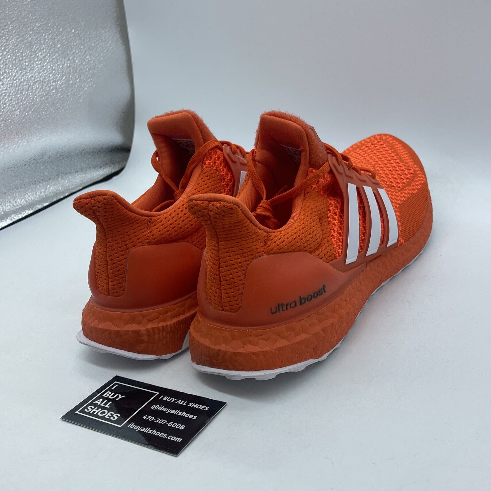 Size 12 - adidas UltraBoost 1.0 NCAA Pack - Miami White Orange Suede (FY5812)