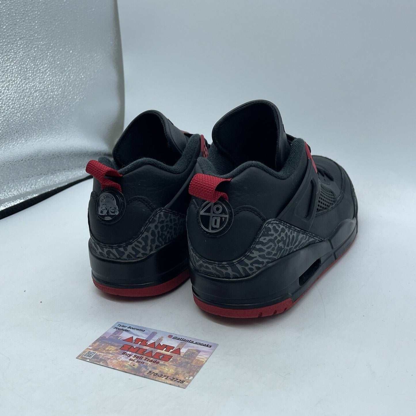 Size 10 - Nike Air Jordan Spizike 'Bred' Black Leather Grey Suede (FQ1759-006)