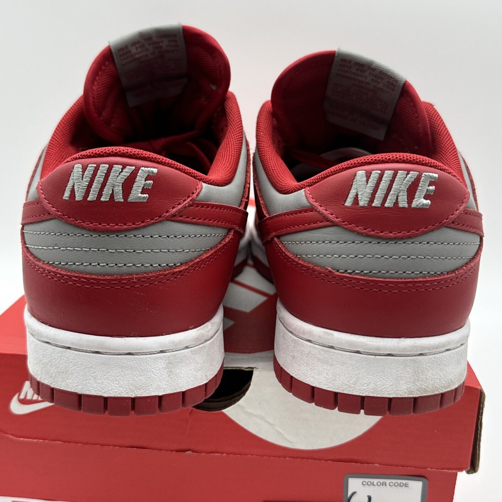 Size 10.5 - Nike Dunk Low SP UNLV 2021 Red Grey Uga College Leather Premium