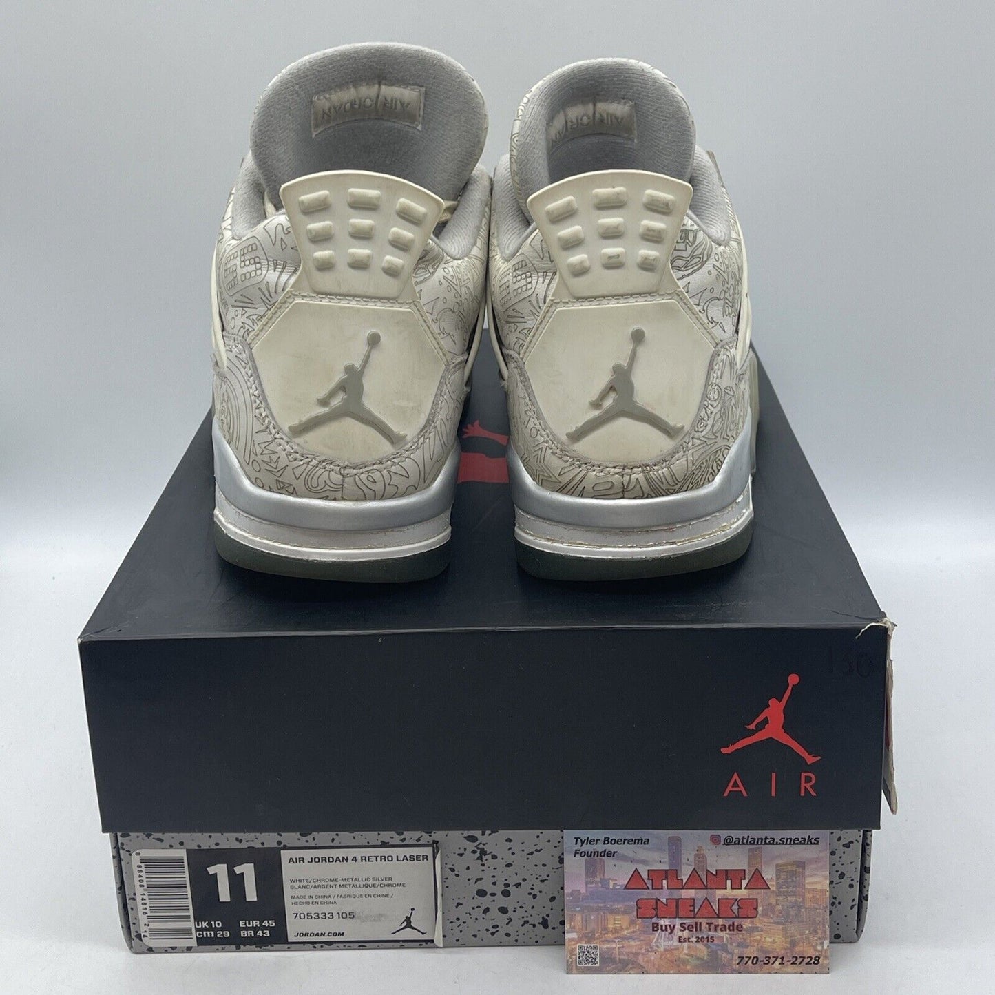 Size 11 - Air Jordan 4 Retro 30th Anniversary Laser Grey White (705333-105)