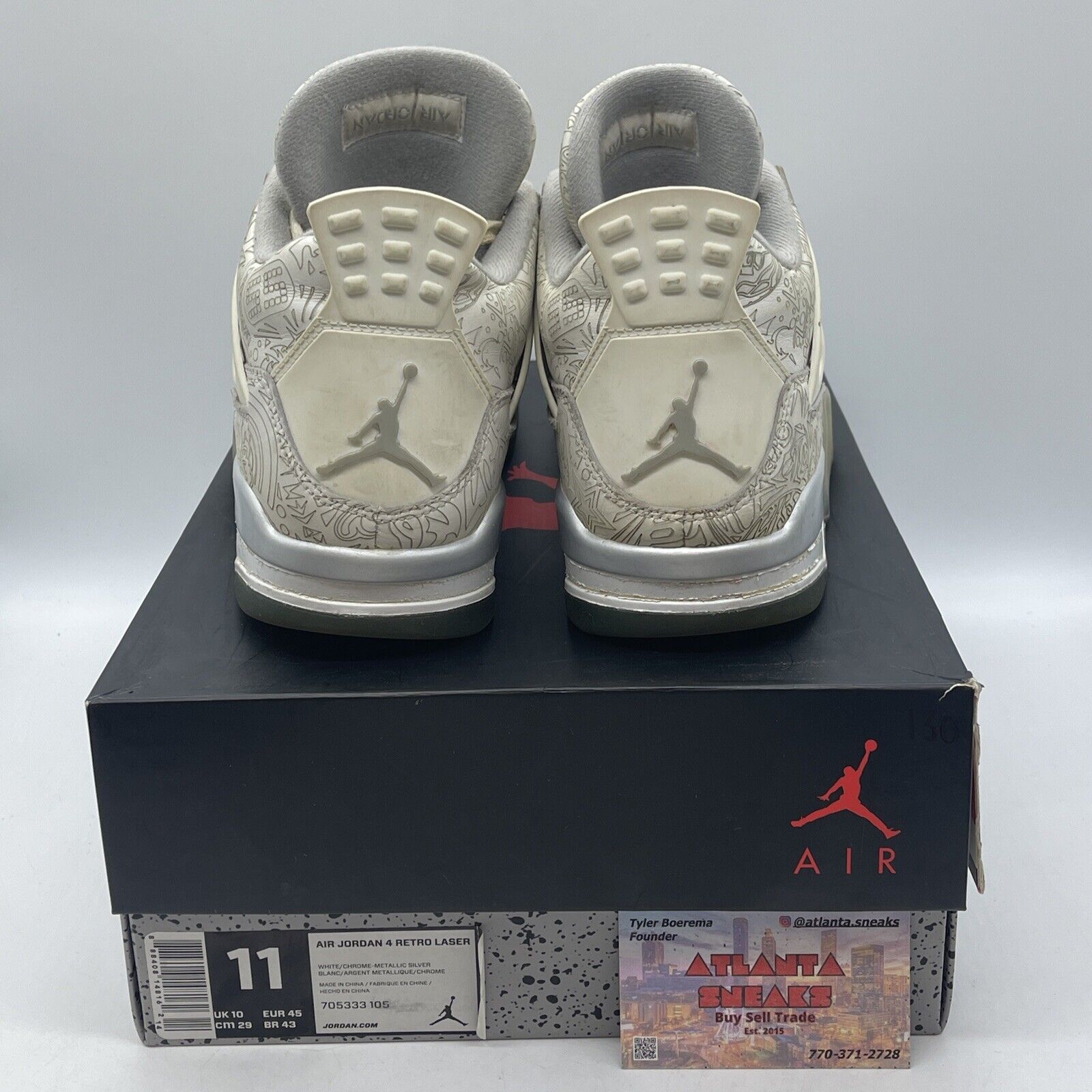 Size 11 - Air Jordan 4 Retro 30th Anniversary Laser Grey White (705333-105)