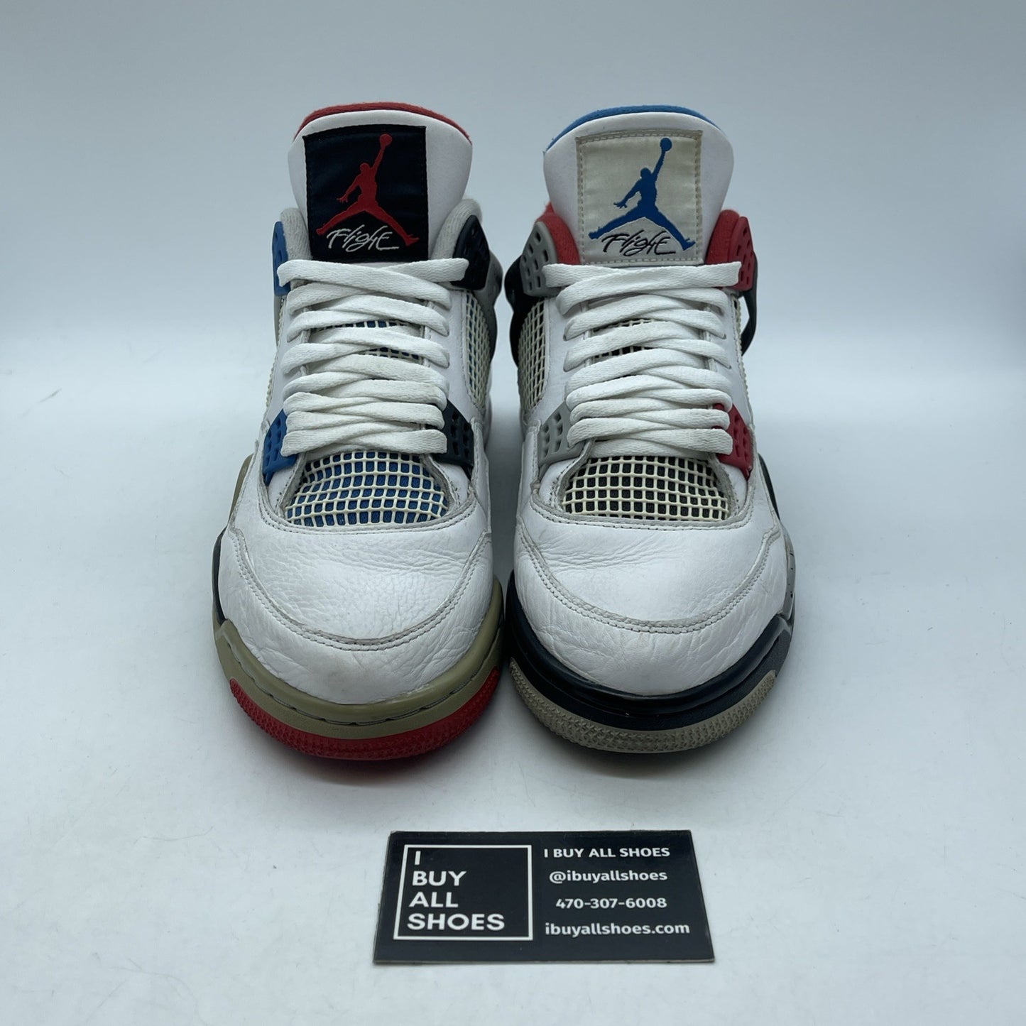 Size 9 - Jordan 4 Retro SE Mid What The 4 White Grey Leather (CI1184-146)