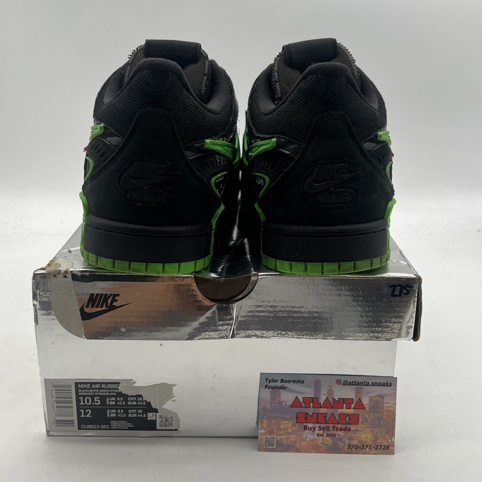 Size 10.5 - Nike Air Rubber Dunk x Off-White Low Green Strike (CU6015-001)