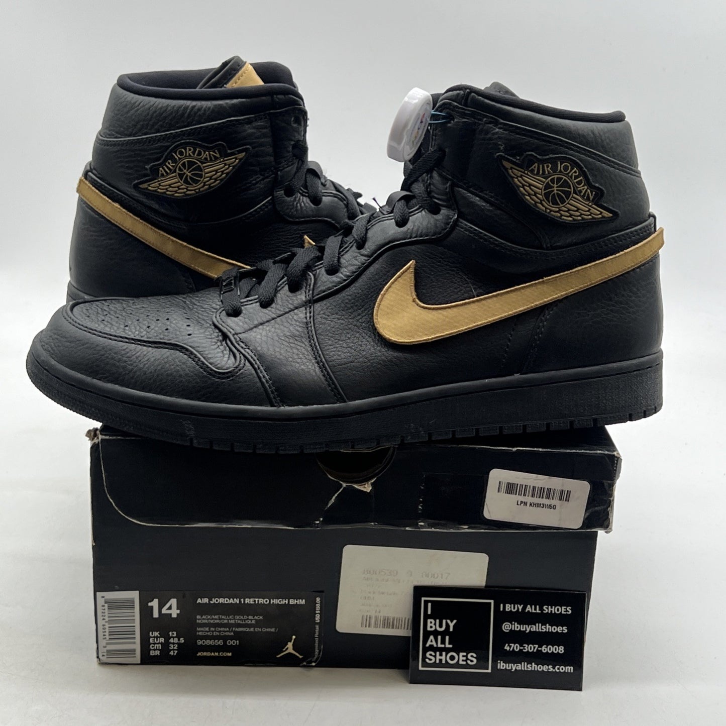 Size 14 - Air Jordan 1 Retro 2017 High BHM (908656-001)